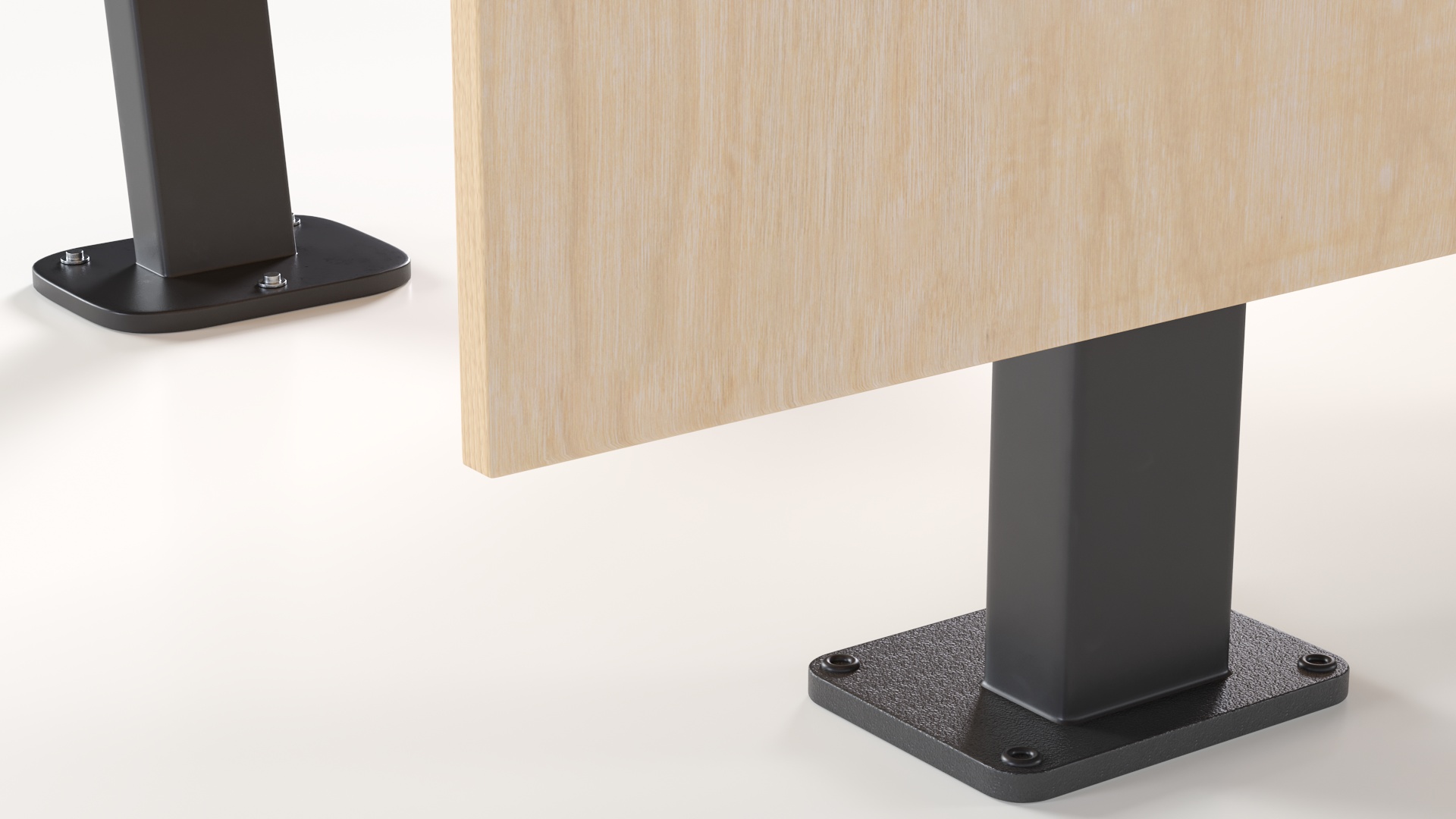Auditorium Chairs And Tables Light Wood 3D model