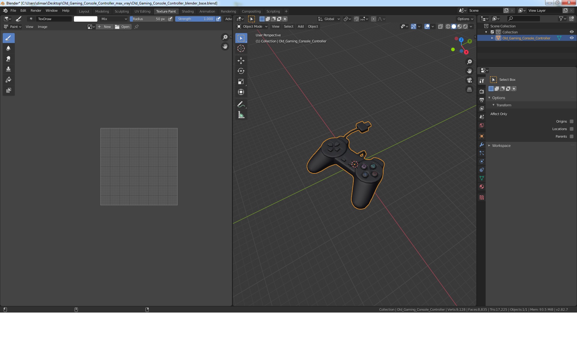 Old Gaming Console Controller 3D model