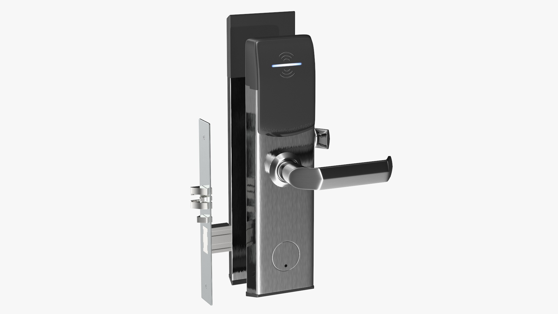 3D model Electronic Hotel Door Lock System Silver