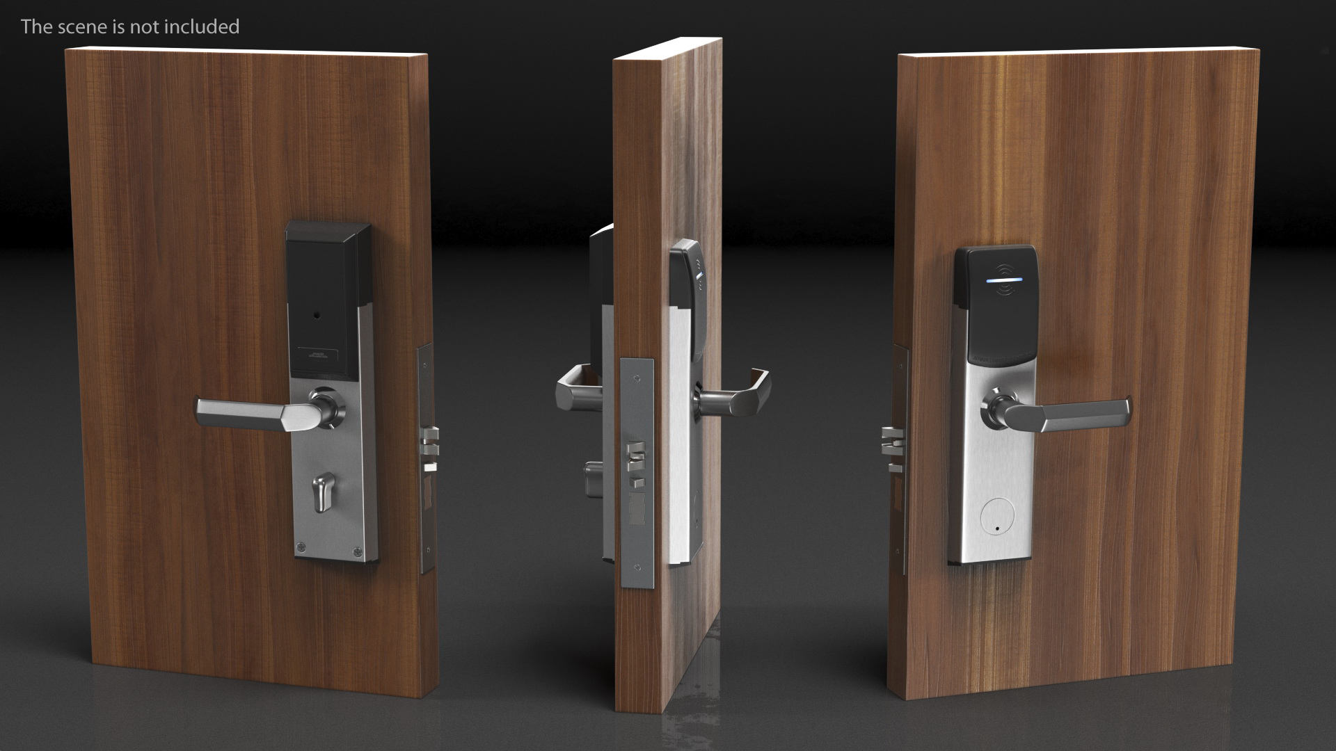 3D model Electronic Hotel Door Lock System Silver