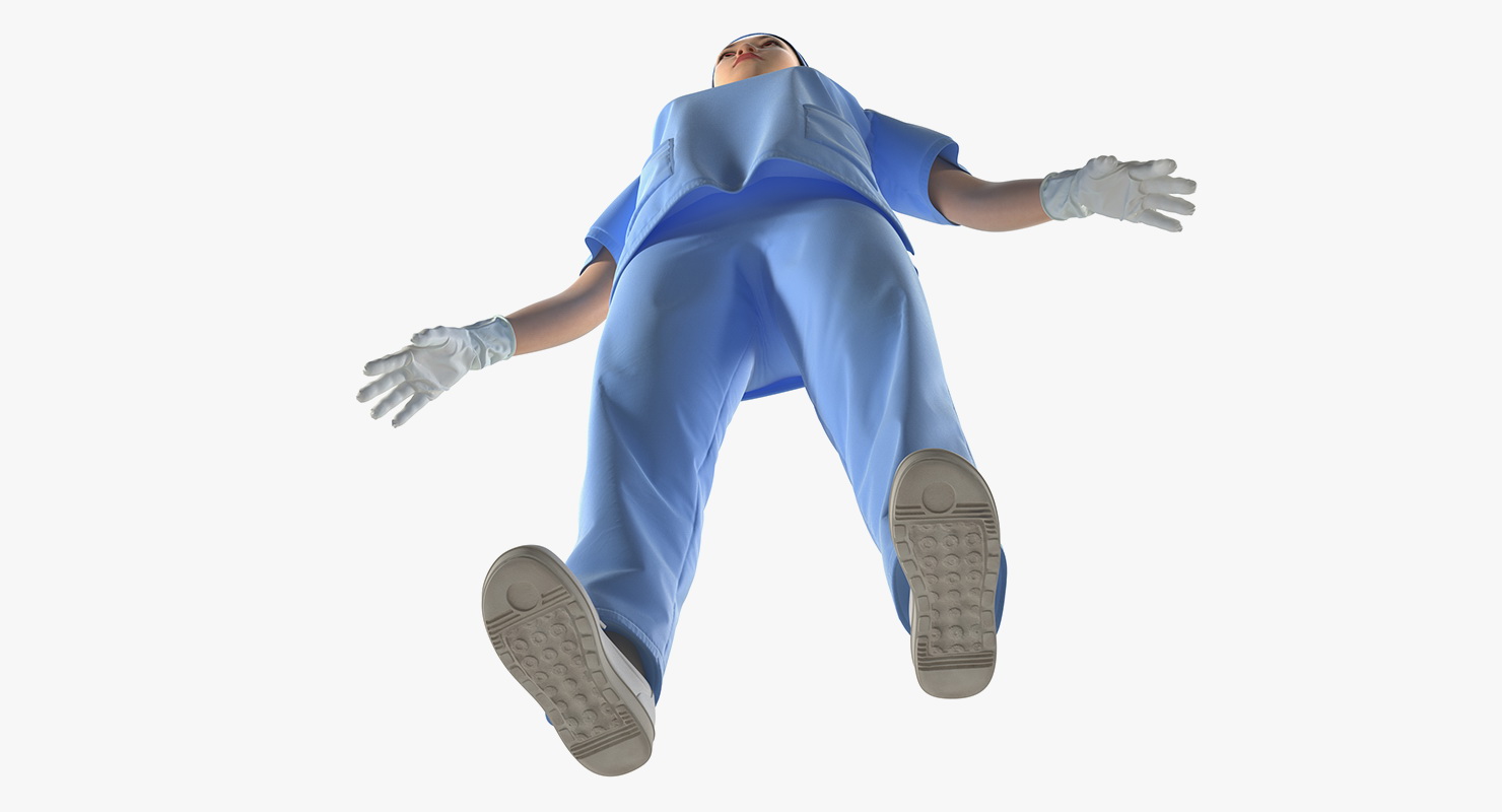 Asian Female Surgeon Rigged 2 3D model