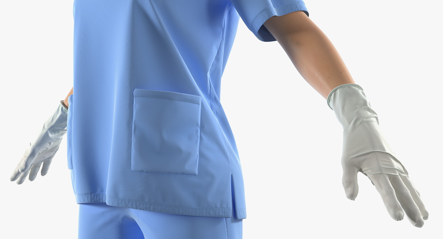 Asian Female Surgeon Rigged 2 3D model