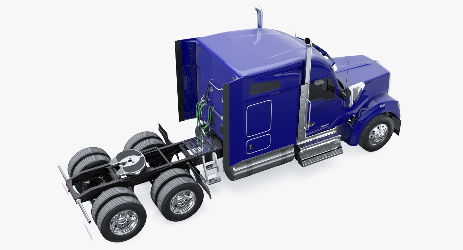Kenworth W990 Simple Interior 3D model