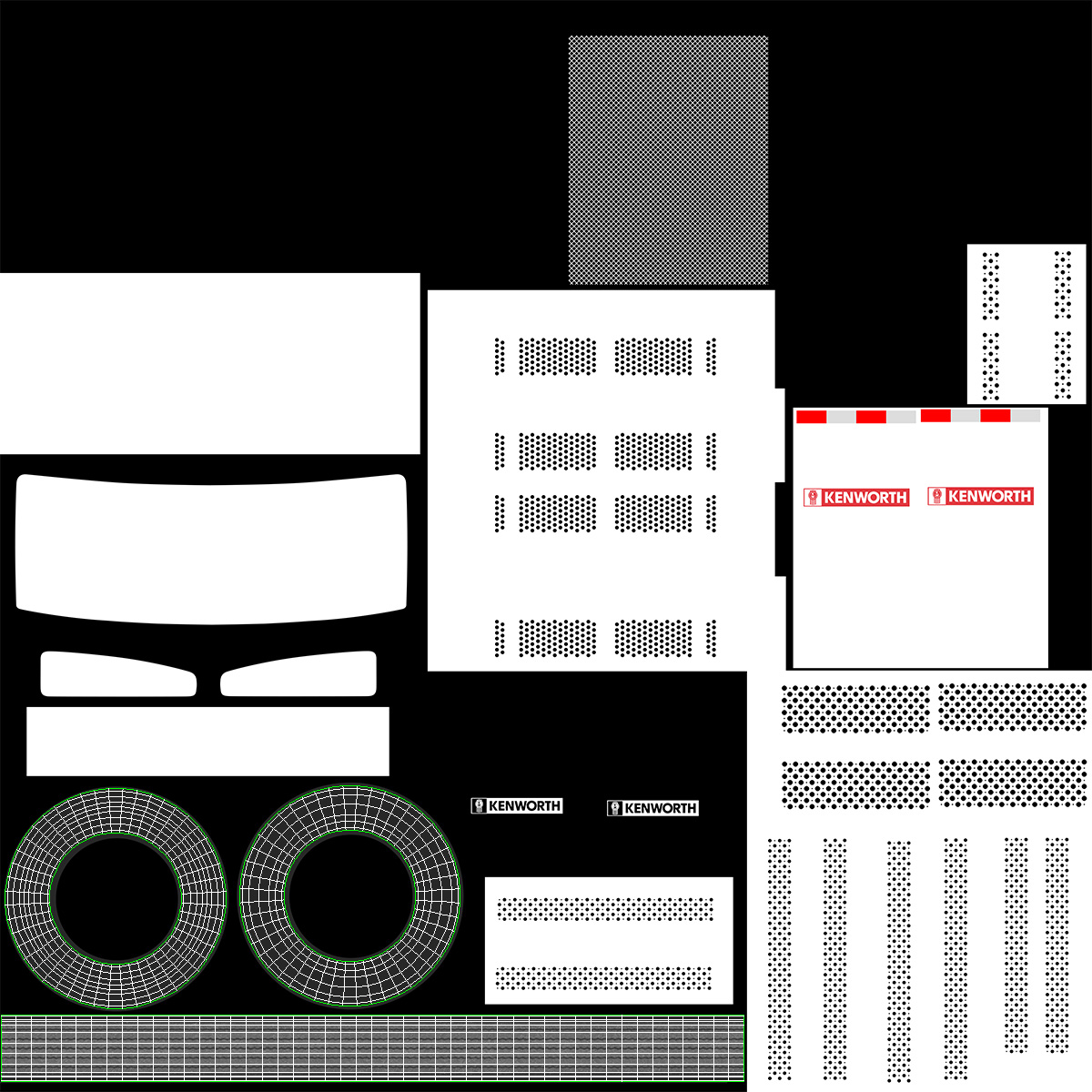 Kenworth W990 Simple Interior 3D model