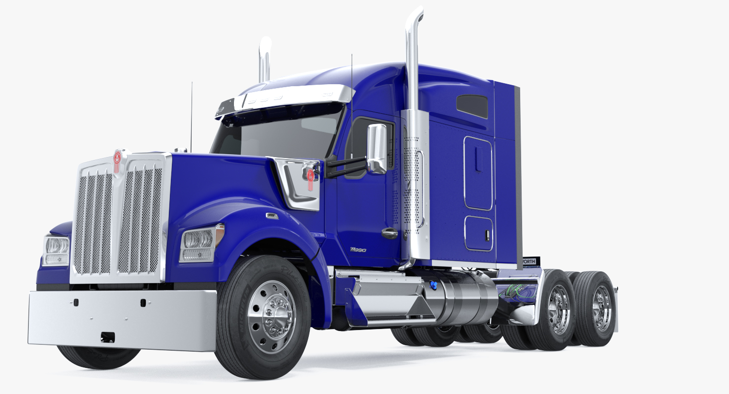 Kenworth W990 Simple Interior 3D model