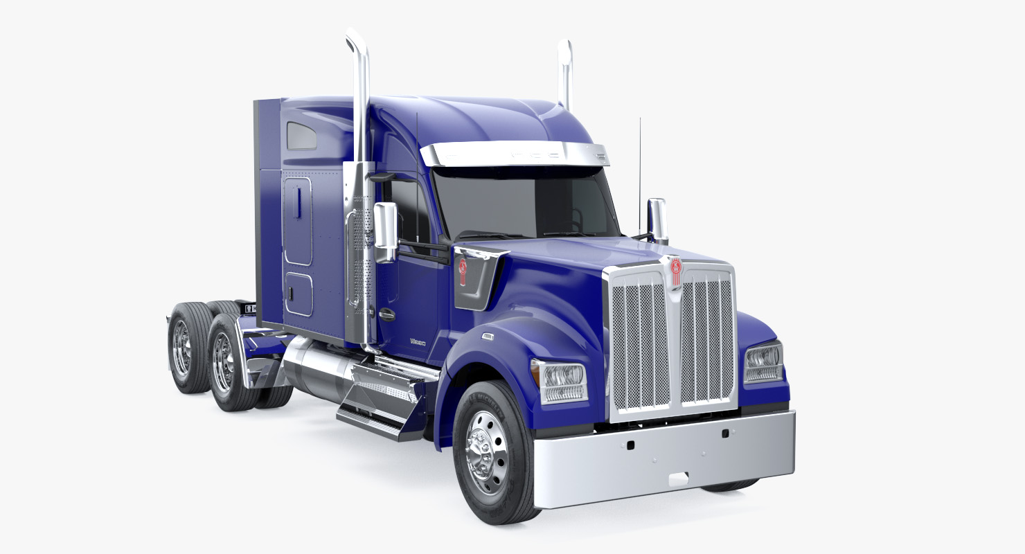 Kenworth W990 Simple Interior 3D model