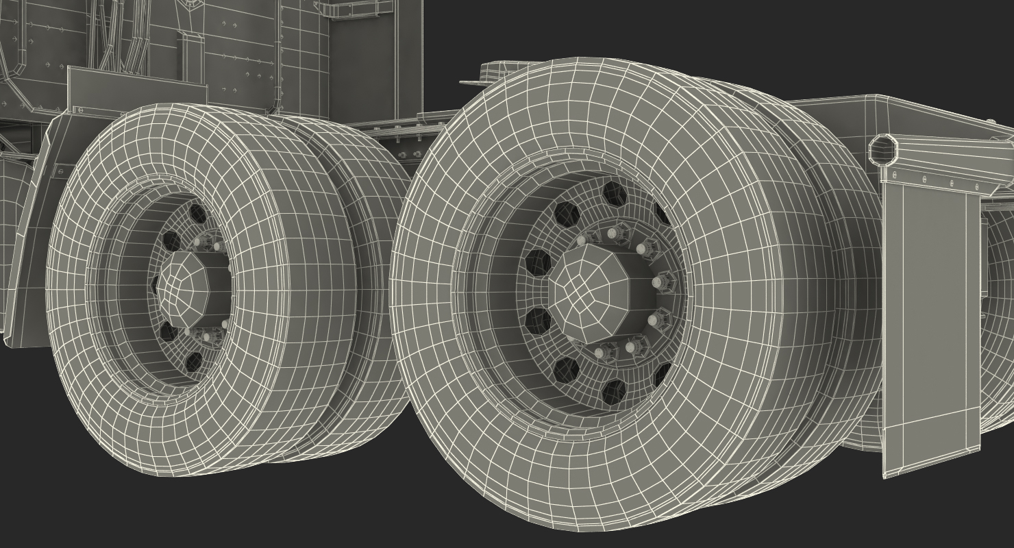 Kenworth W990 Simple Interior 3D model