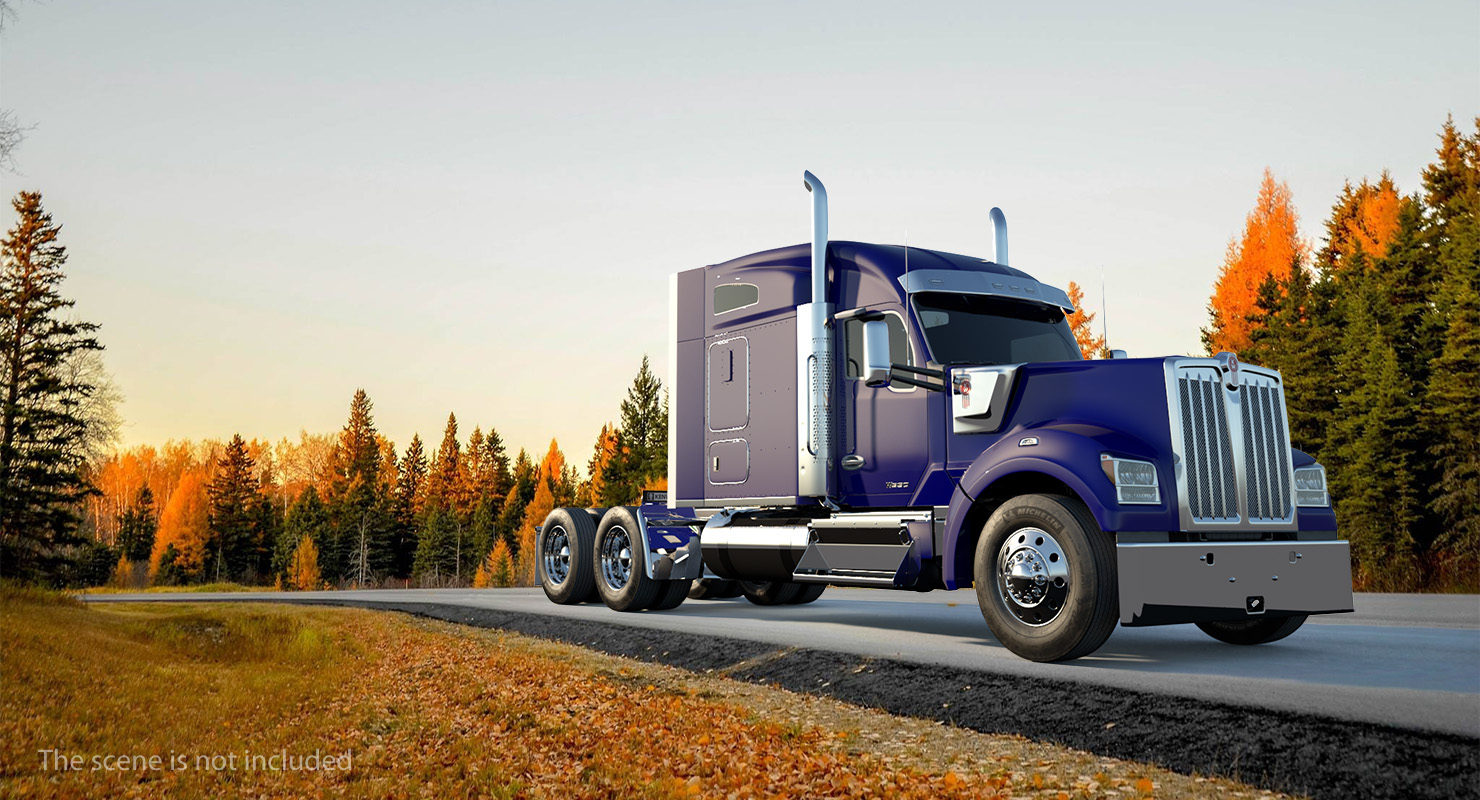 Kenworth W990 Simple Interior 3D model