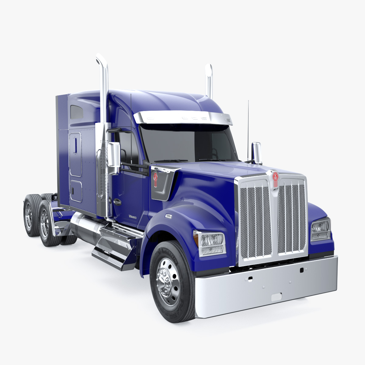 Kenworth W990 Simple Interior 3D Model, view 3
