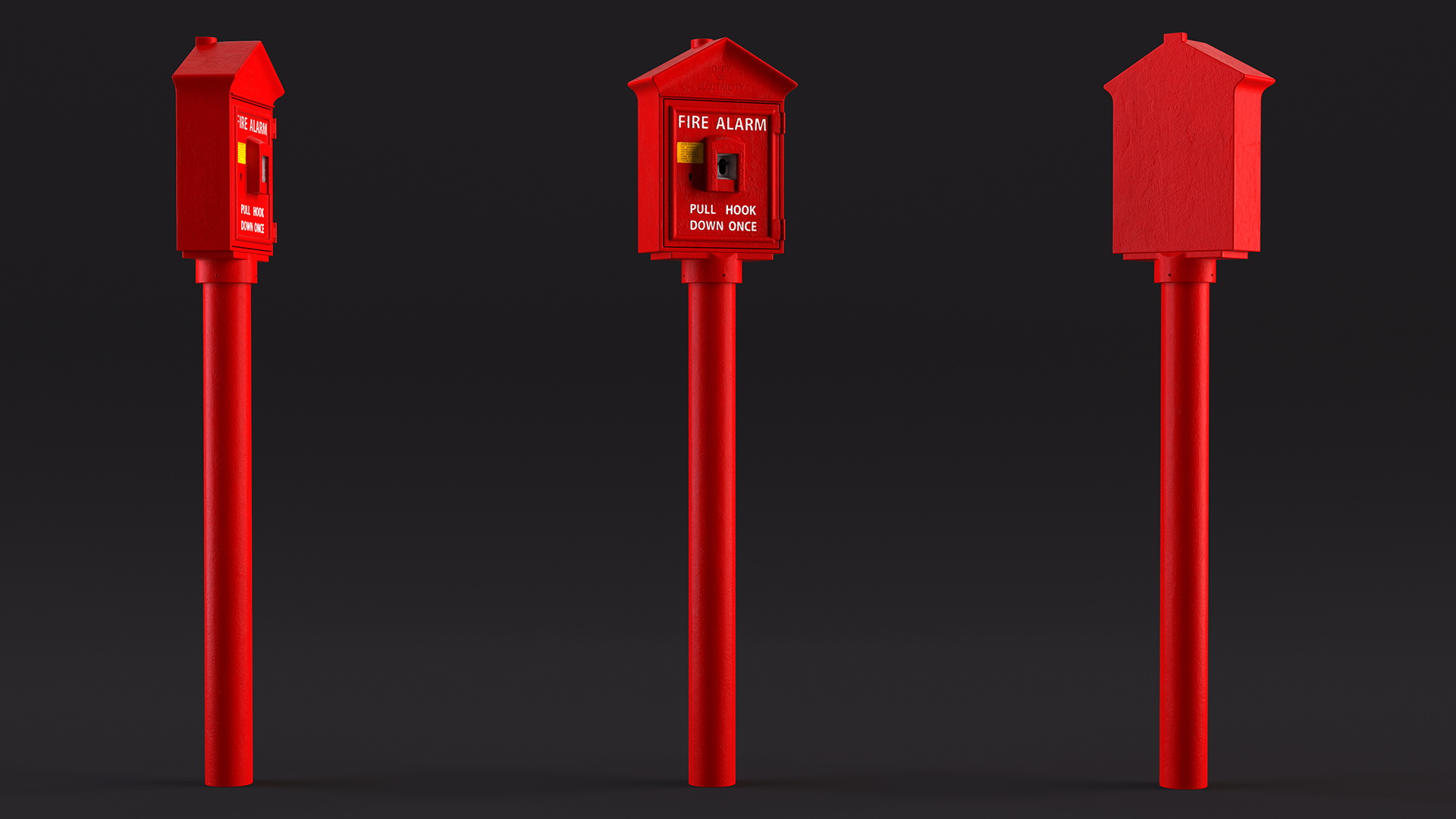 Vintage Fire Alarm Box 3D