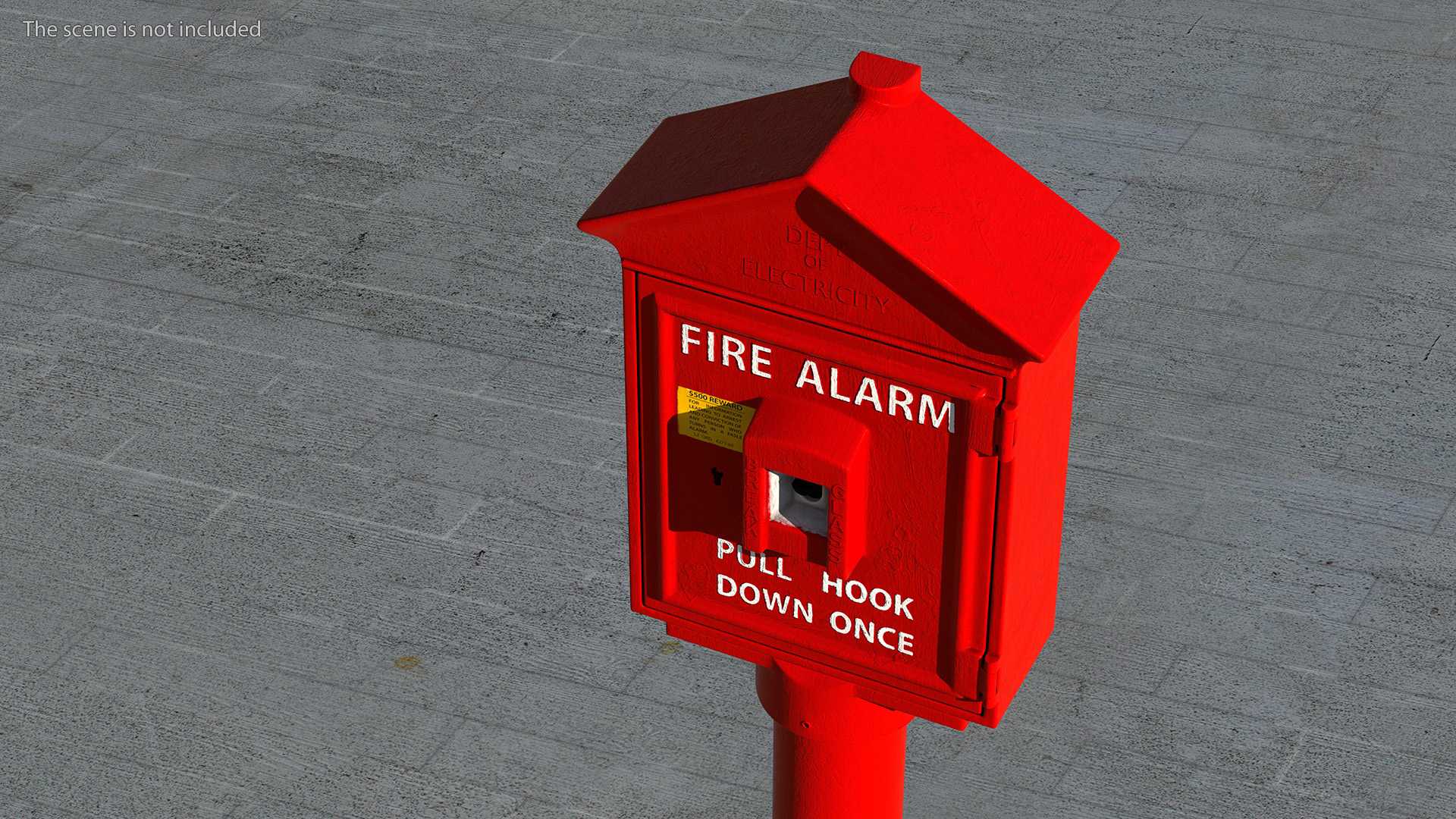 Vintage Fire Alarm Box 3D