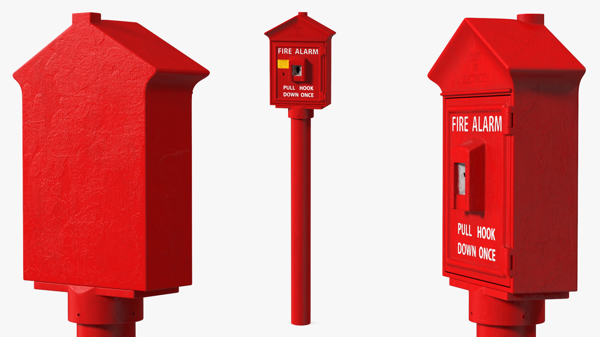 Vintage Fire Alarm Box 3D