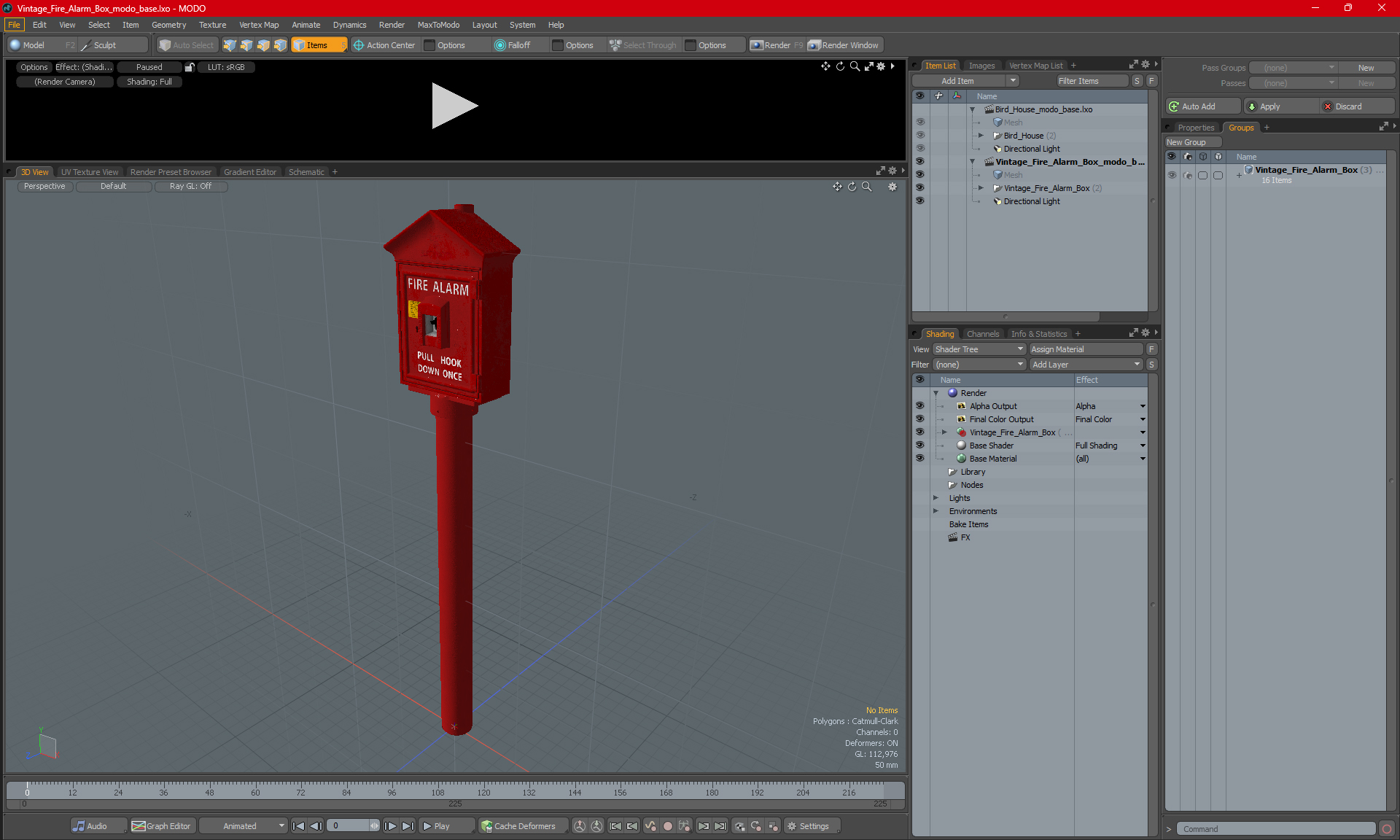 Vintage Fire Alarm Box 3D