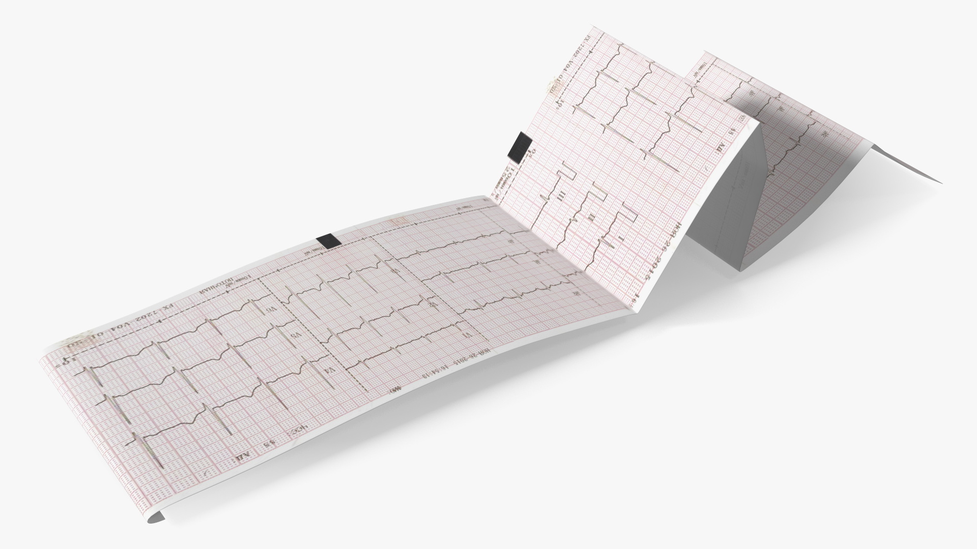Medical ECG Paper Roll 3D
