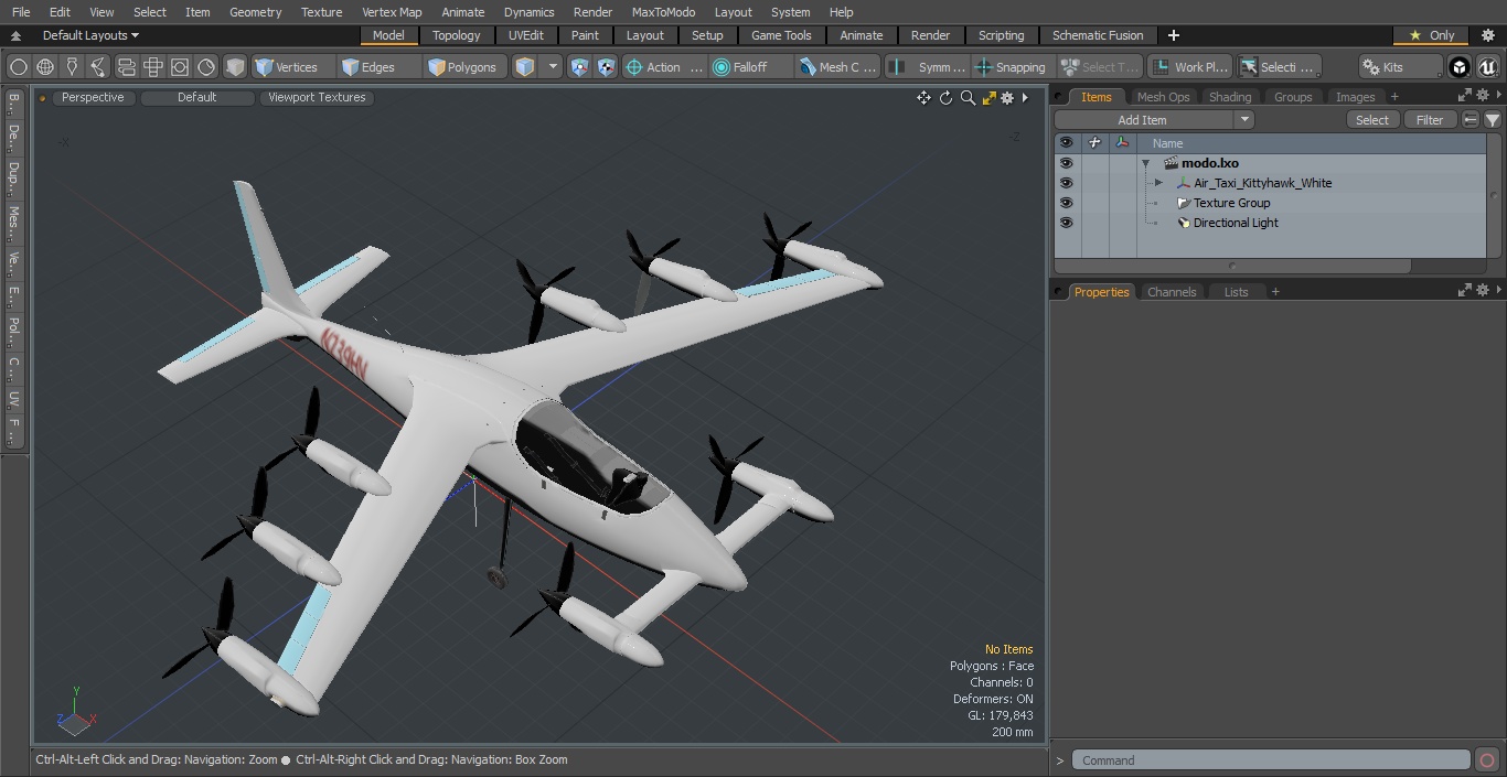 Air Taxi Kittyhawk White 3D model