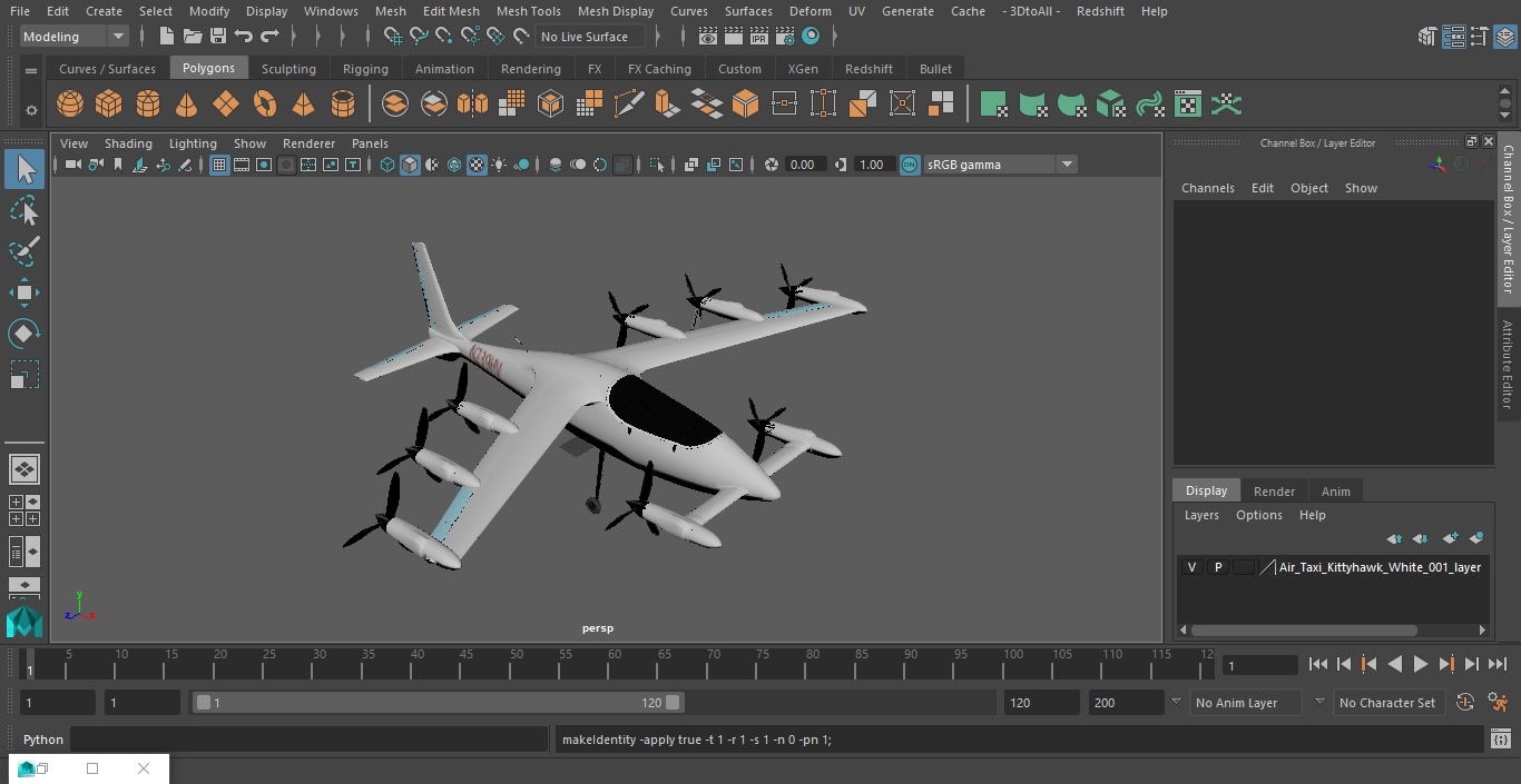 Air Taxi Kittyhawk White 3D model