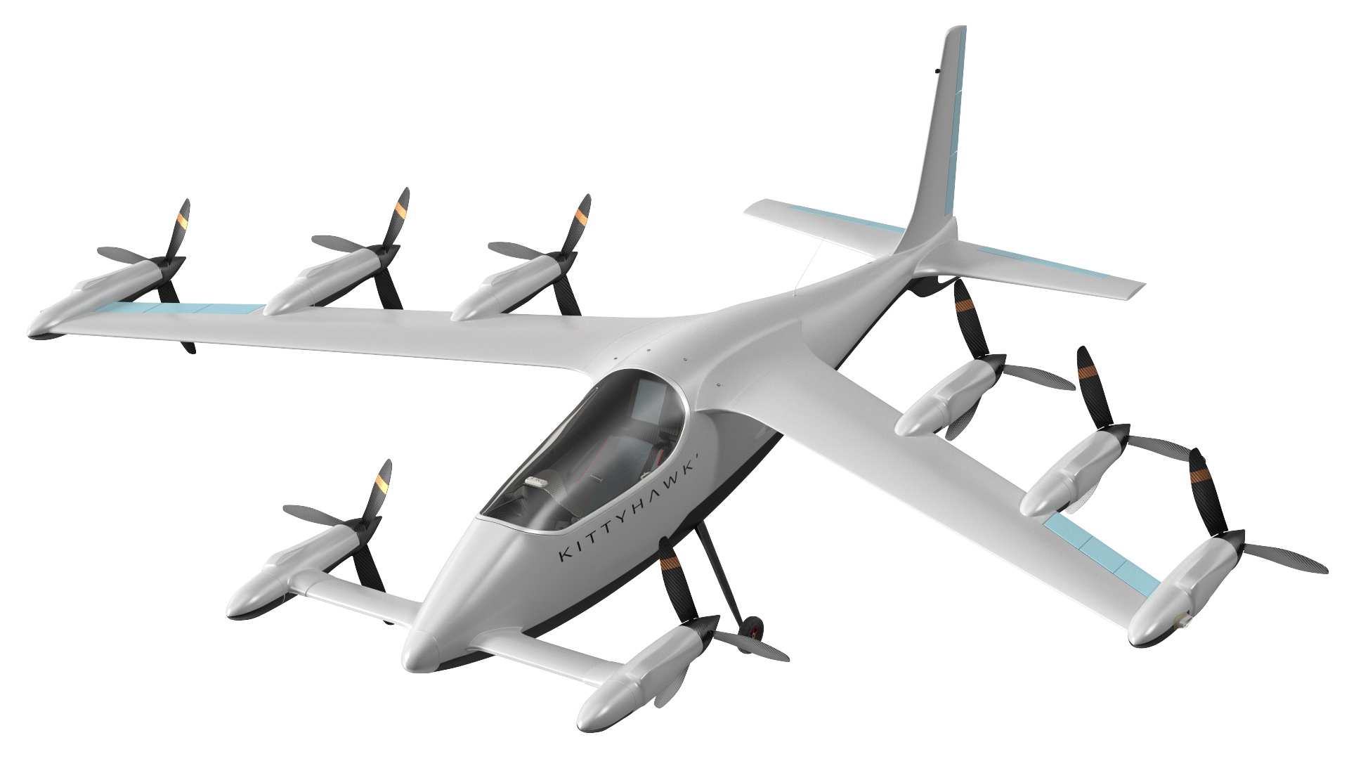 Air Taxi Kittyhawk White 3D model
