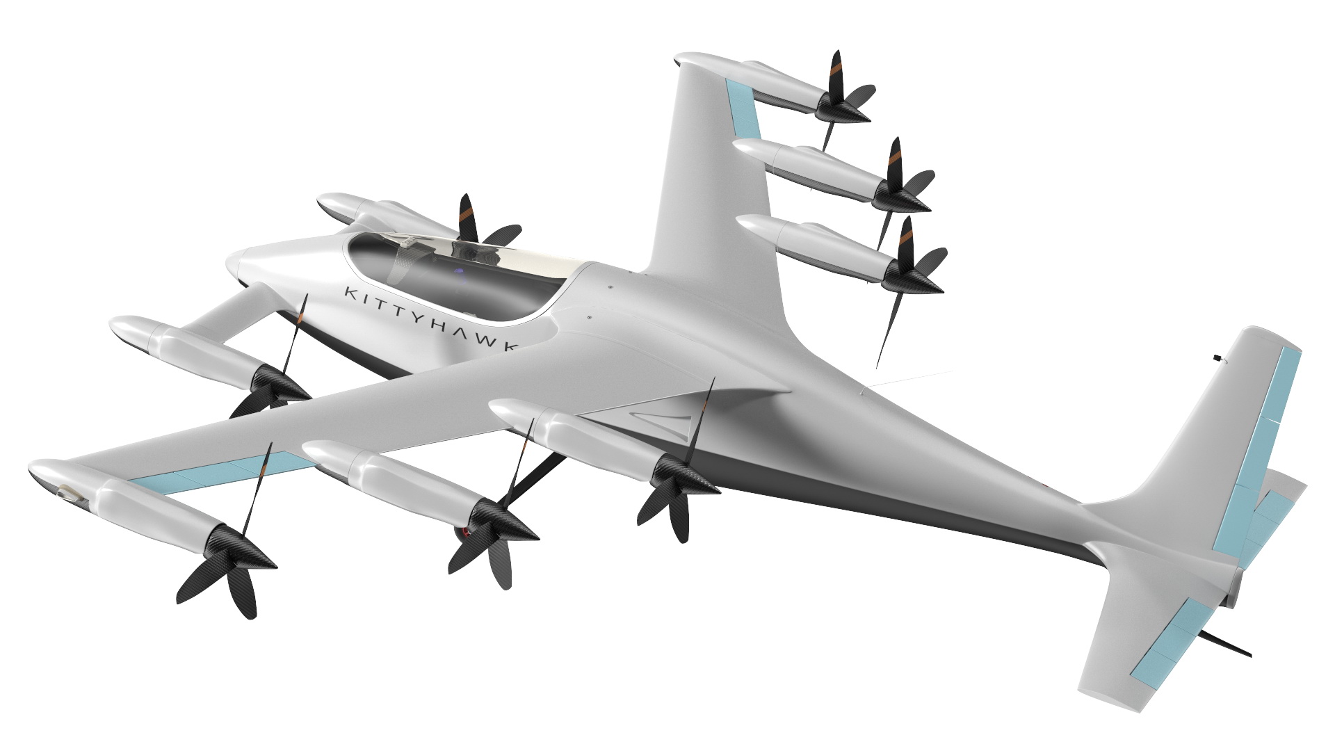 Air Taxi Kittyhawk White 3D model