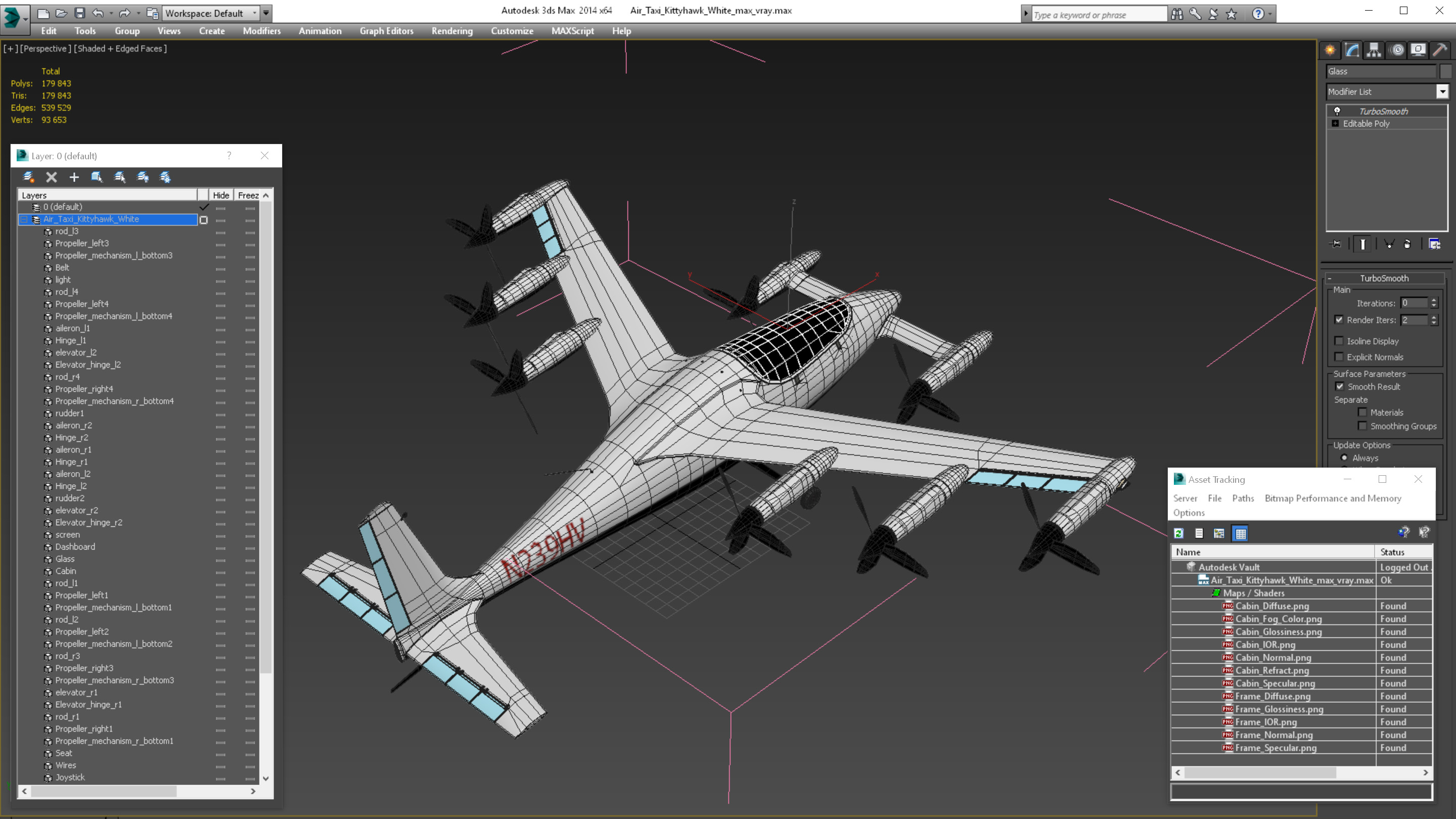 Air Taxi Kittyhawk White 3D model