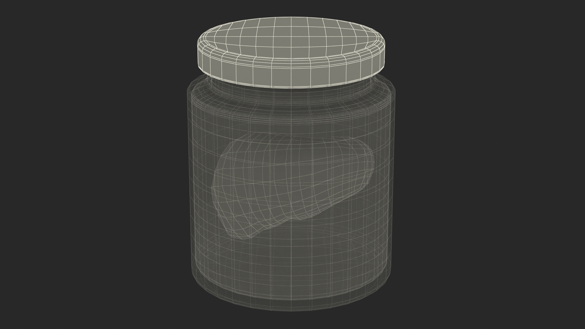 3D model Human Liver Organ in a Old Jar