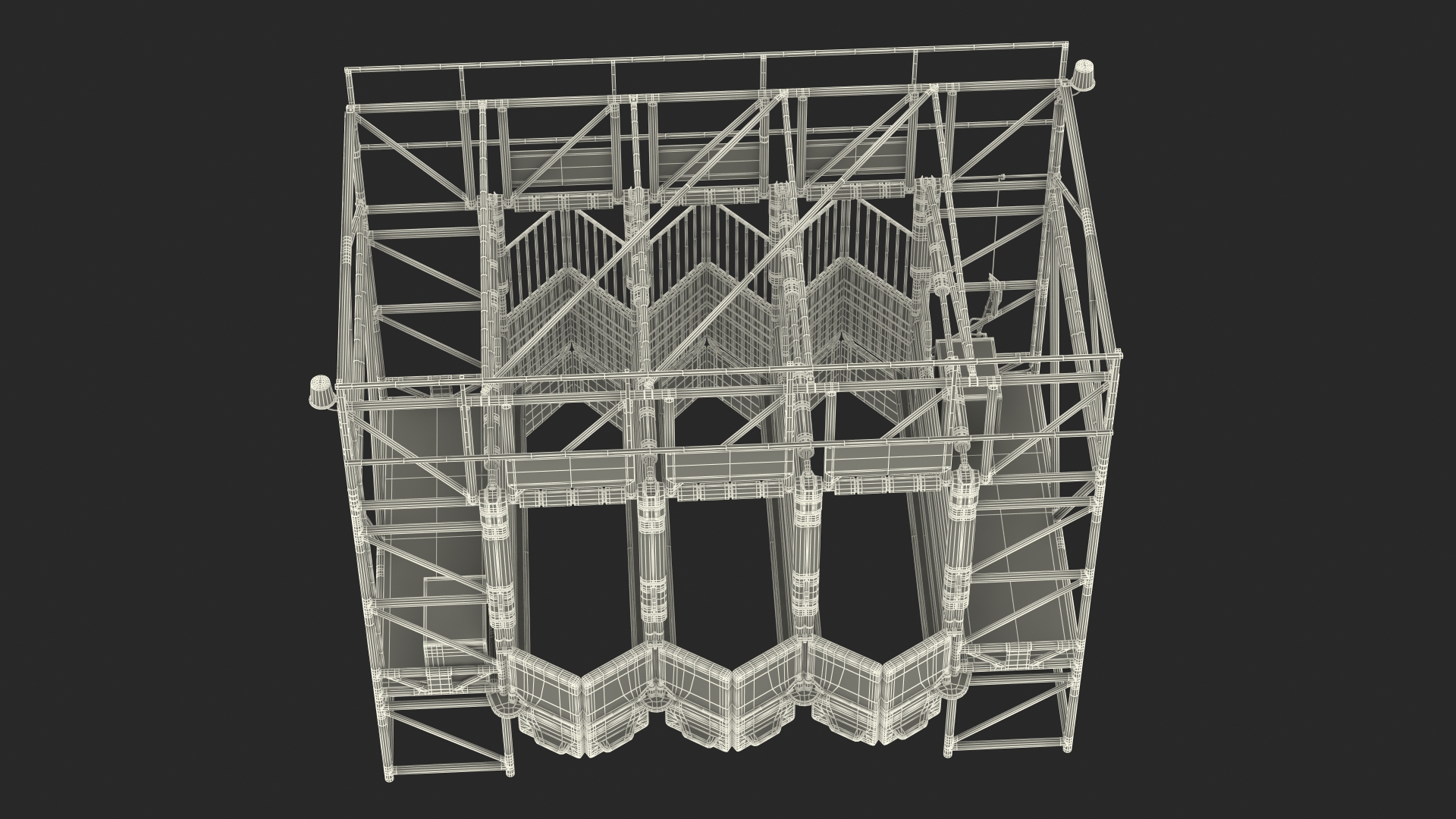 3D model Horse Racing Starting Gates for 3 Places