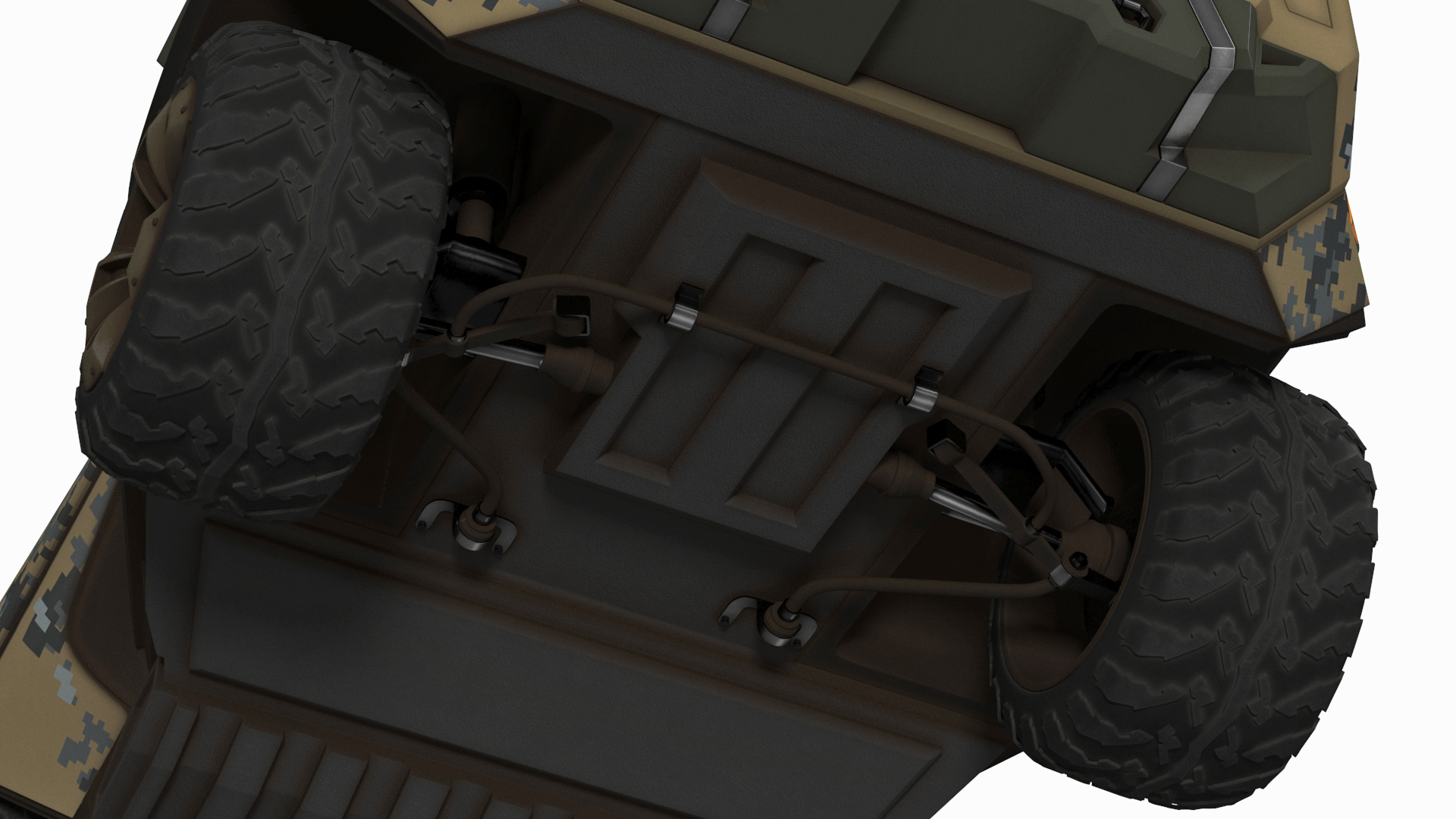 3D Futuristic Armored Military Car