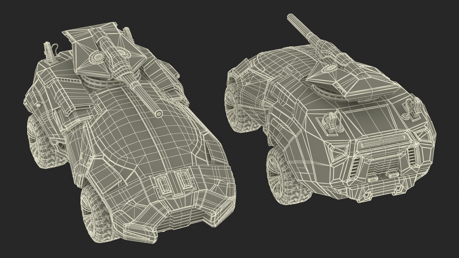 3D Futuristic Armored Military Car