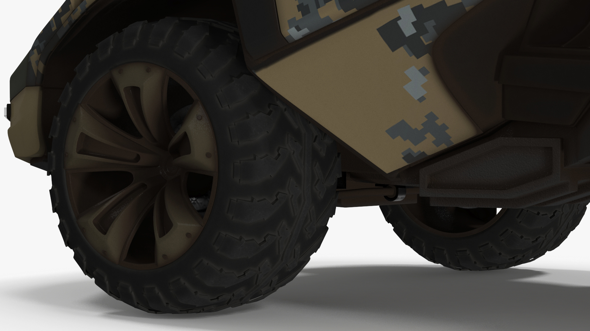 3D Futuristic Armored Military Car