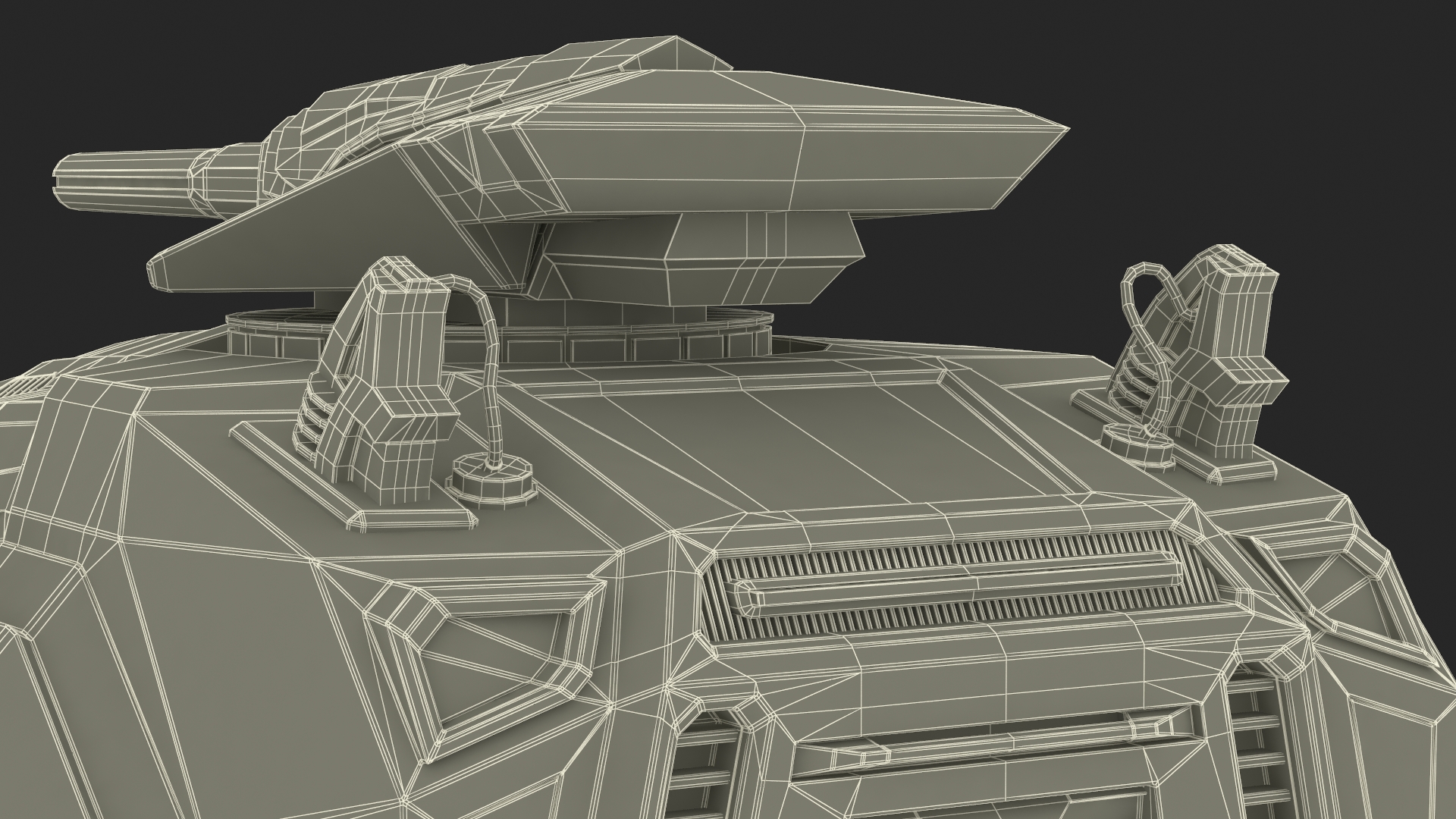 3D Futuristic Armored Military Car
