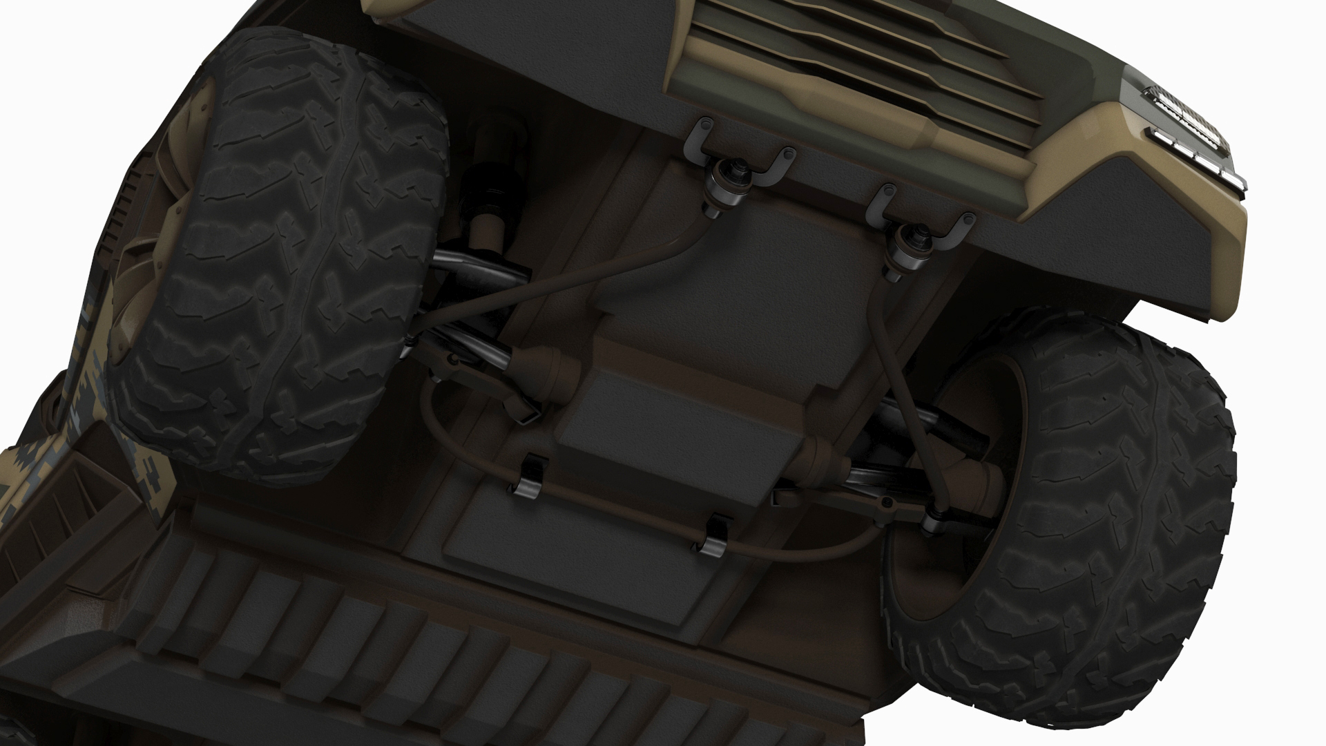 3D Futuristic Armored Military Car