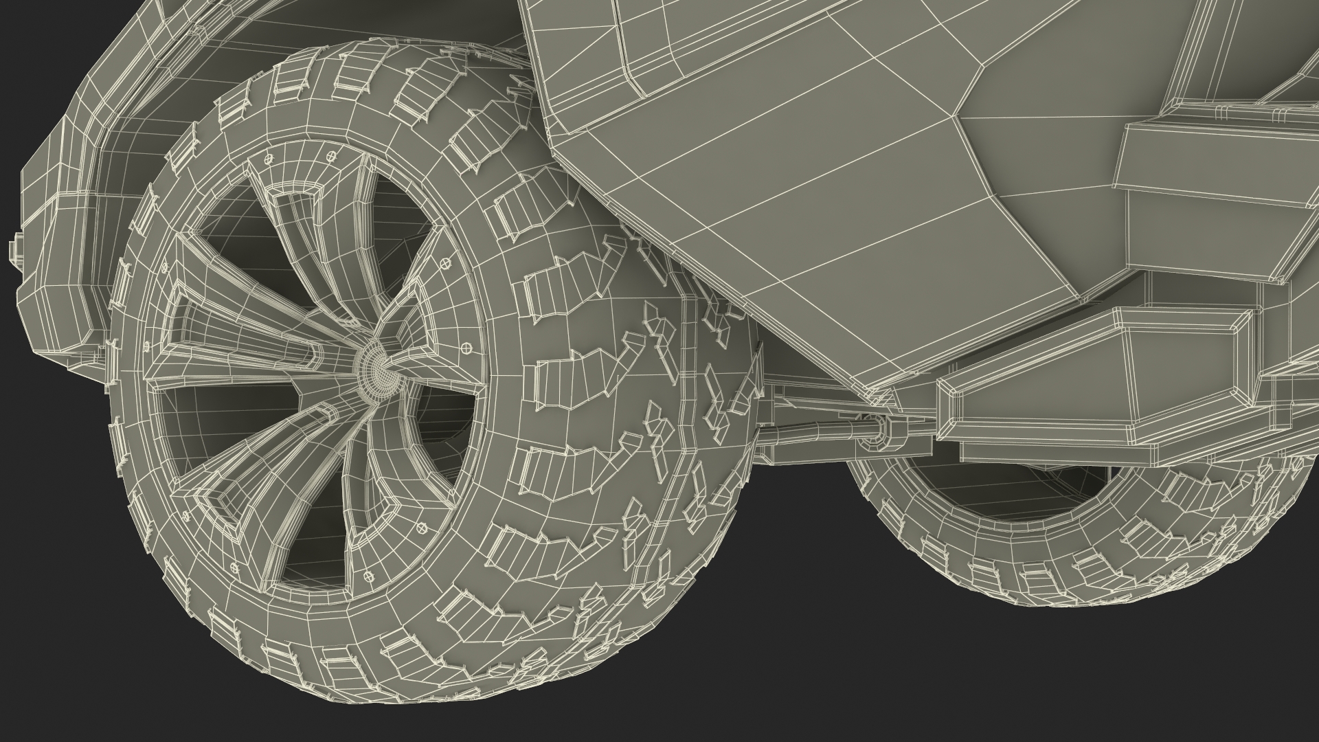 3D Futuristic Armored Military Car