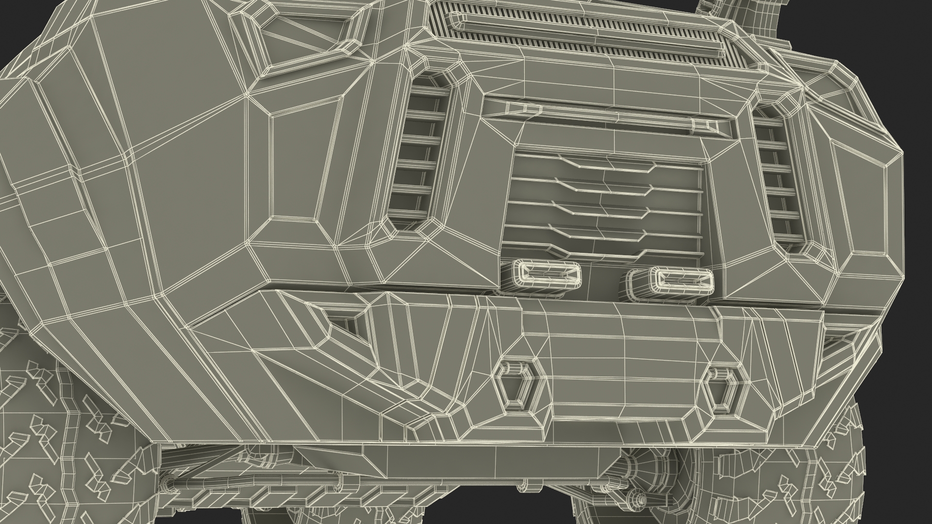 3D Futuristic Armored Military Car