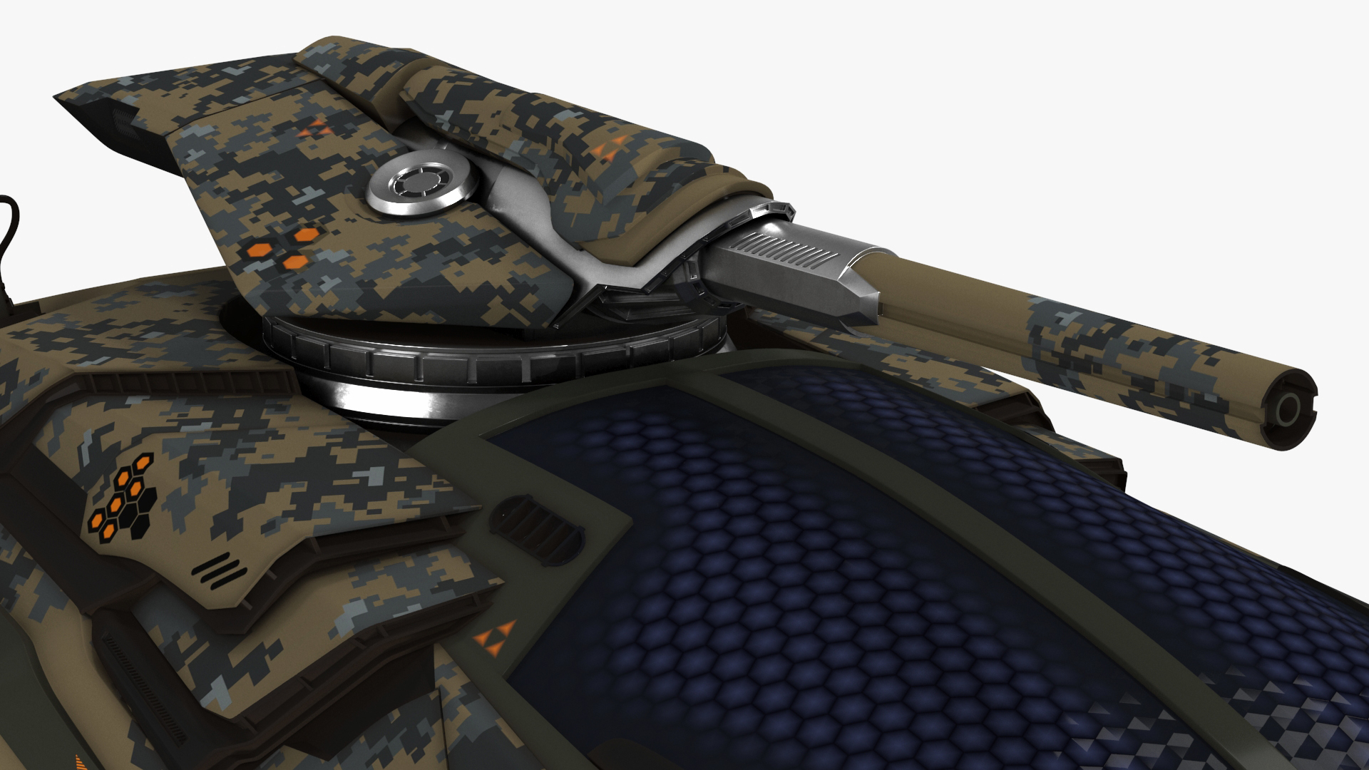 3D Futuristic Armored Military Car