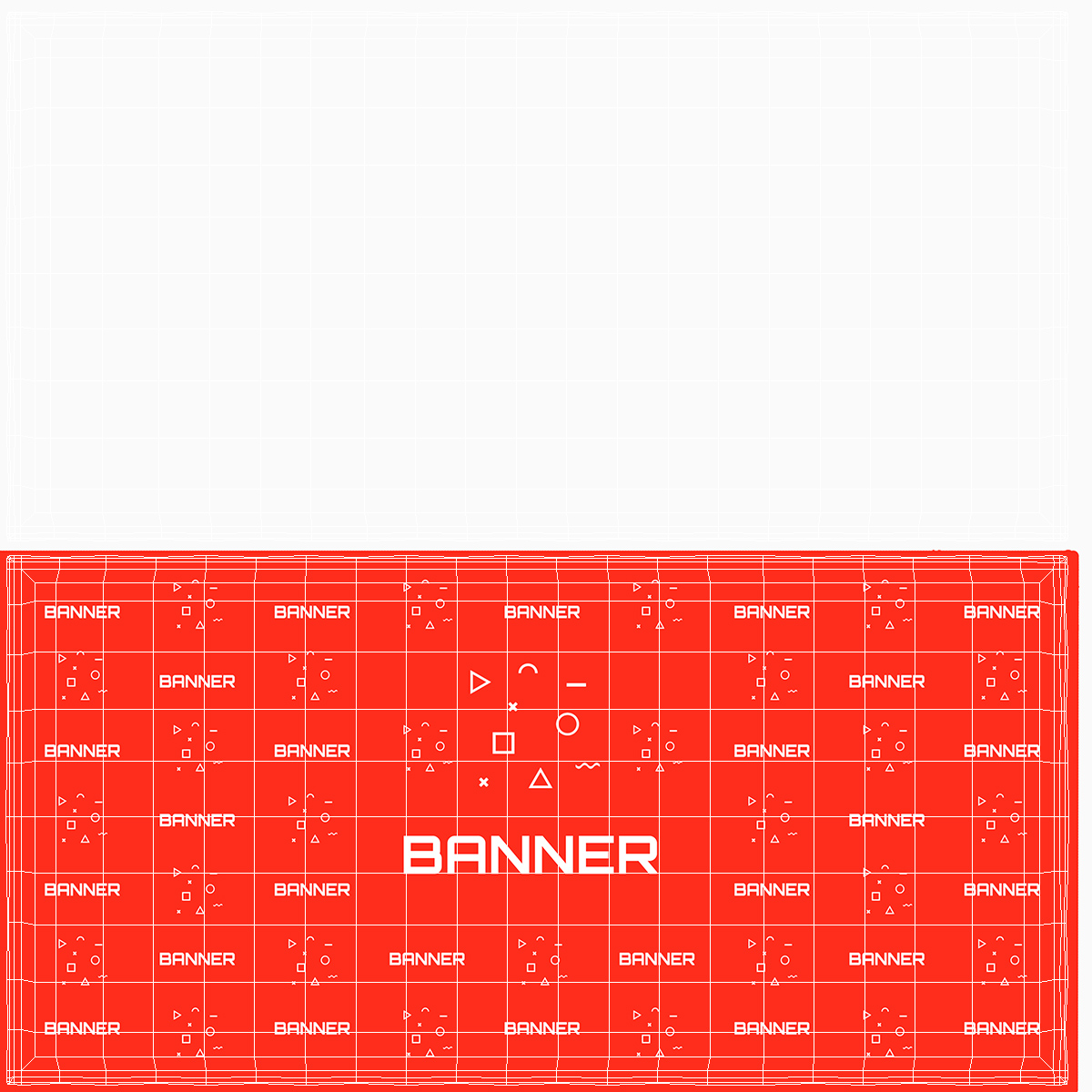 3D model Hanging Banner with Eyelets 2m x 4m