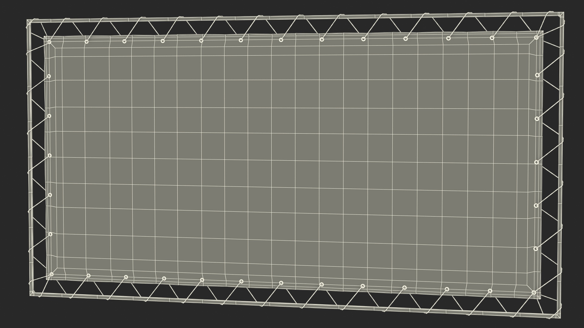3D model Hanging Banner with Eyelets 2m x 4m