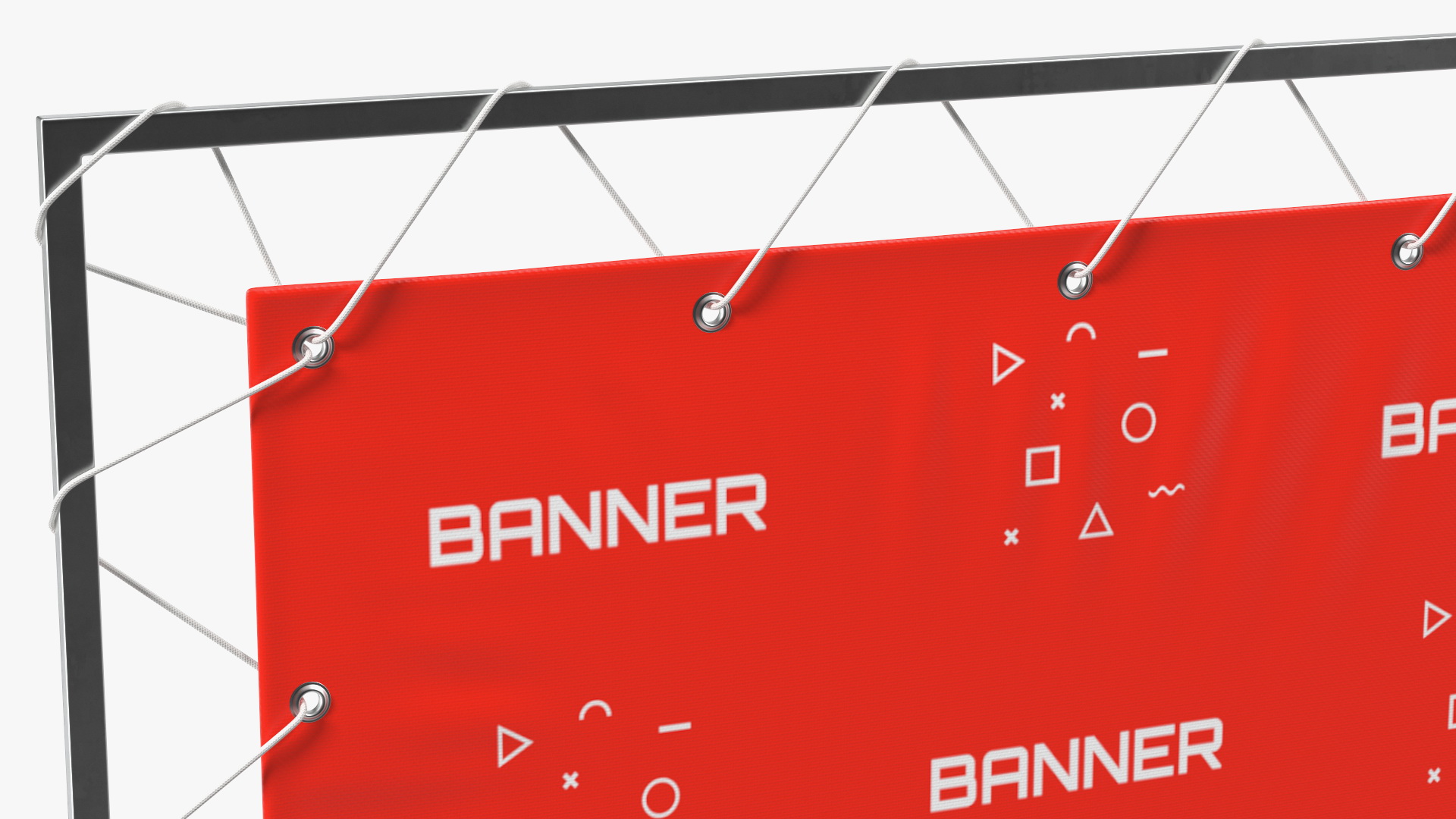 3D model Hanging Banner with Eyelets 2m x 4m