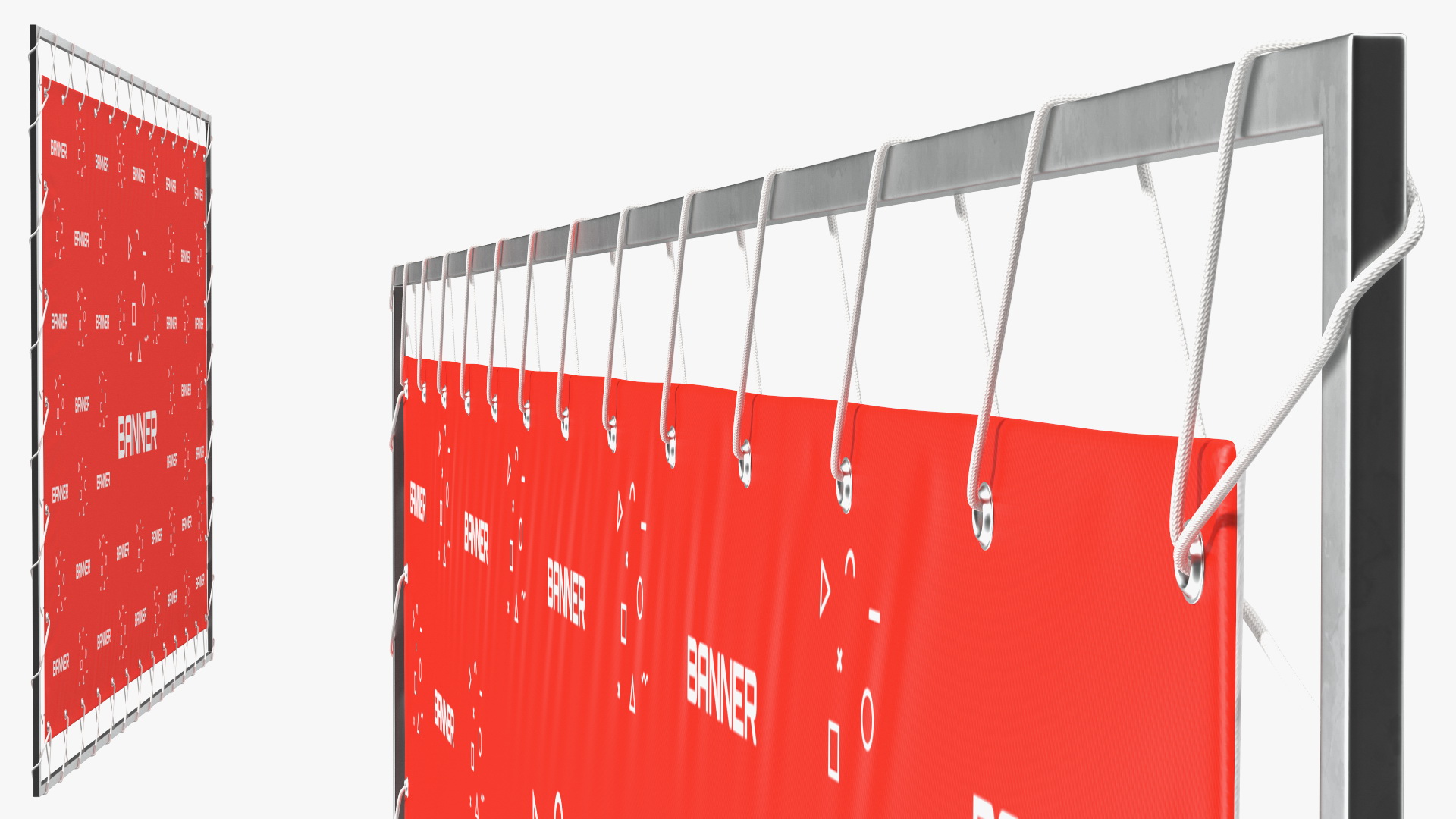 3D model Hanging Banner with Eyelets 2m x 4m