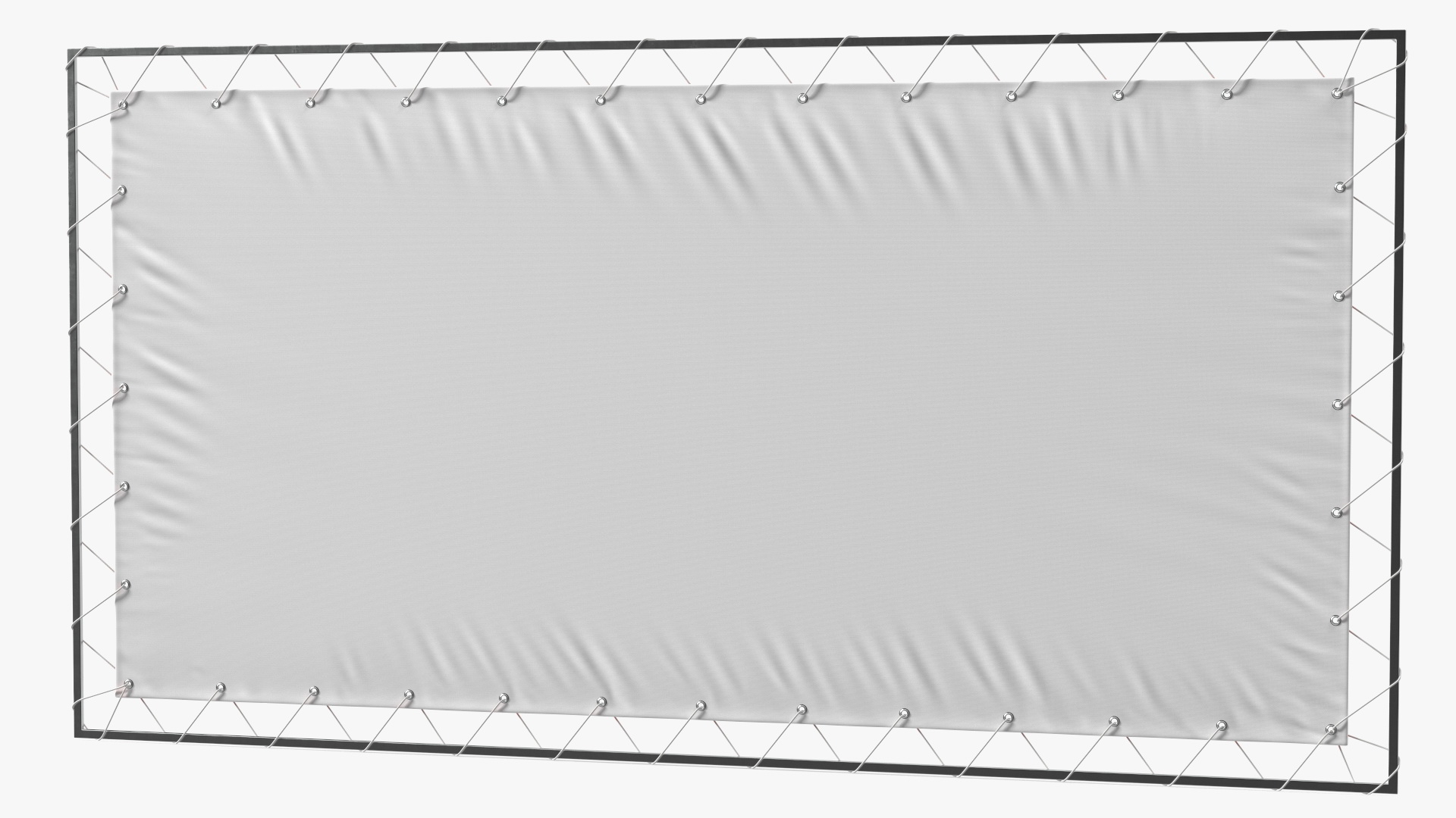 3D model Hanging Banner with Eyelets 2m x 4m