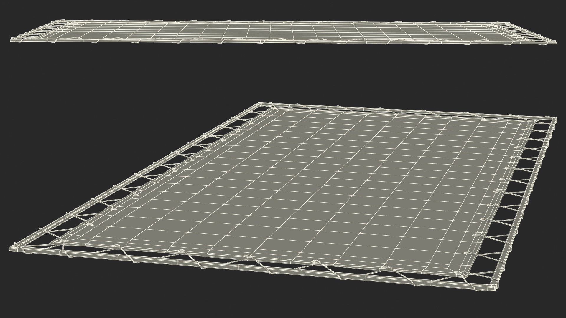 3D model Hanging Banner with Eyelets 2m x 4m