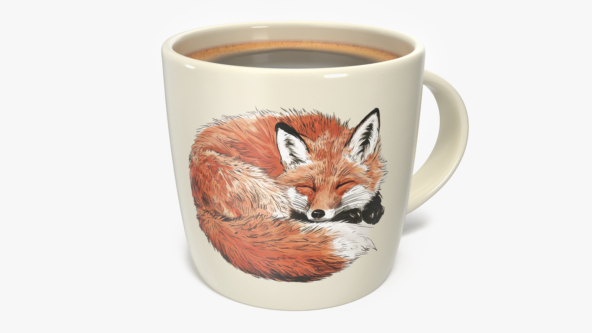 Mug of Coffee with Painting 3D