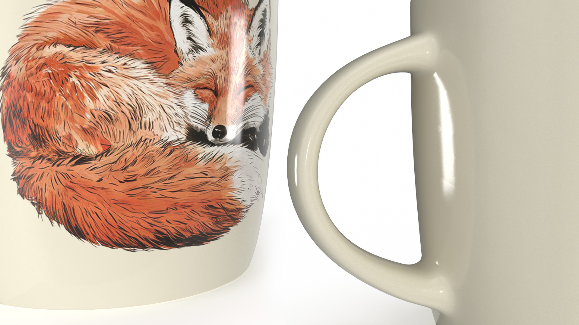 Mug of Coffee with Painting 3D