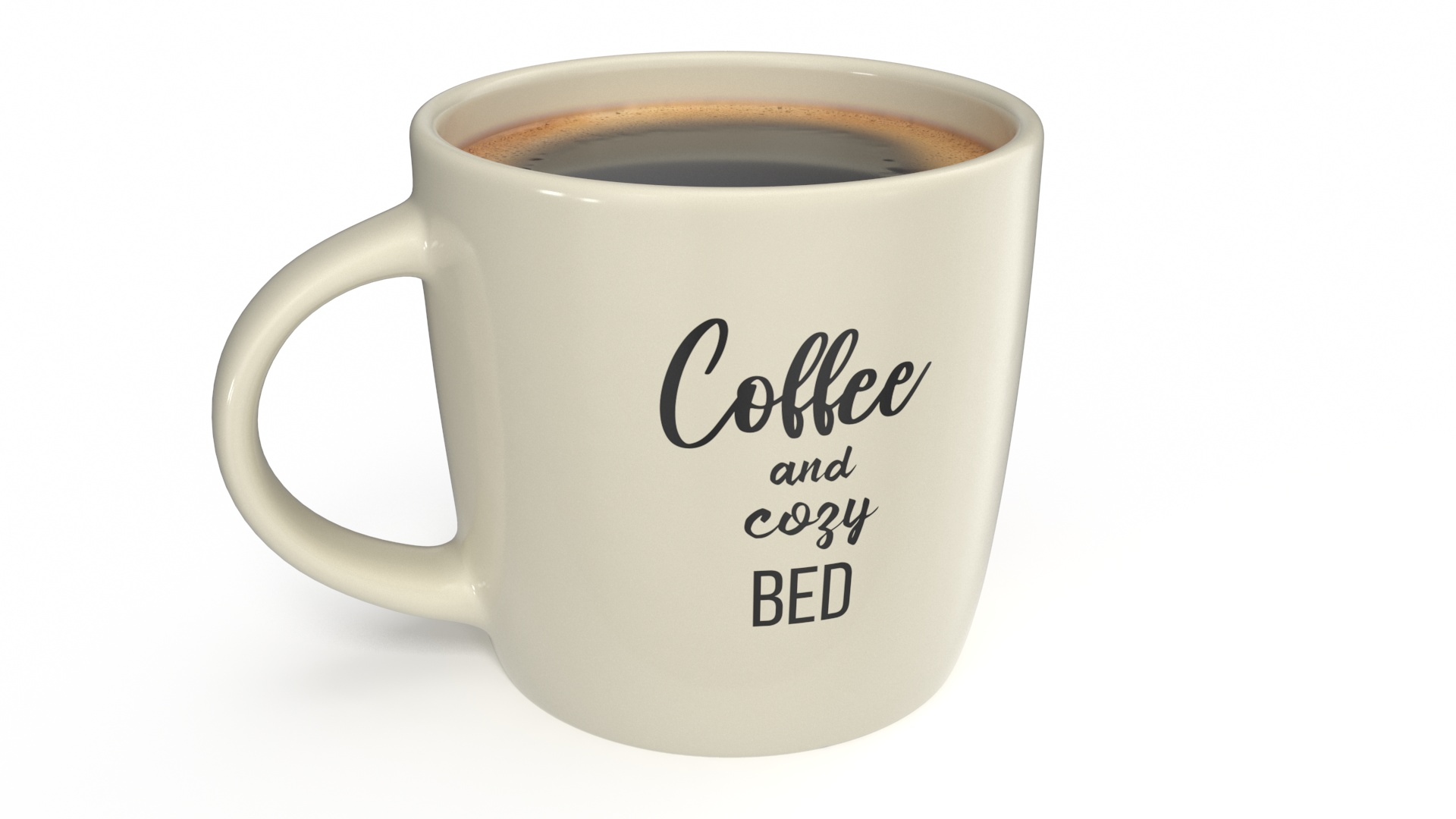 Mug of Coffee with Painting 3D