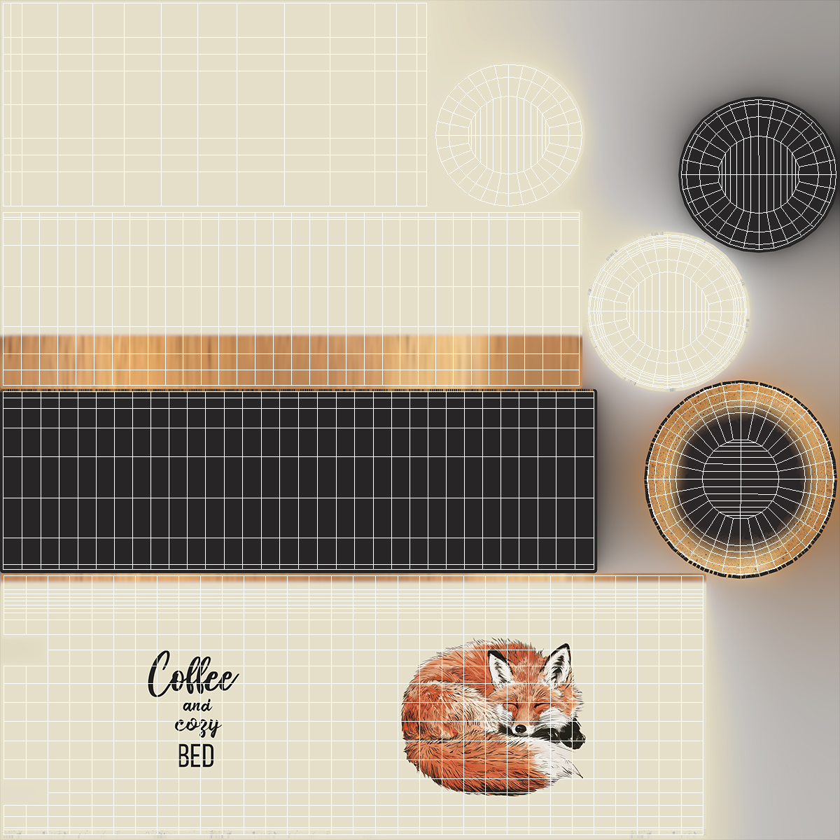 Mug of Coffee with Painting 3D