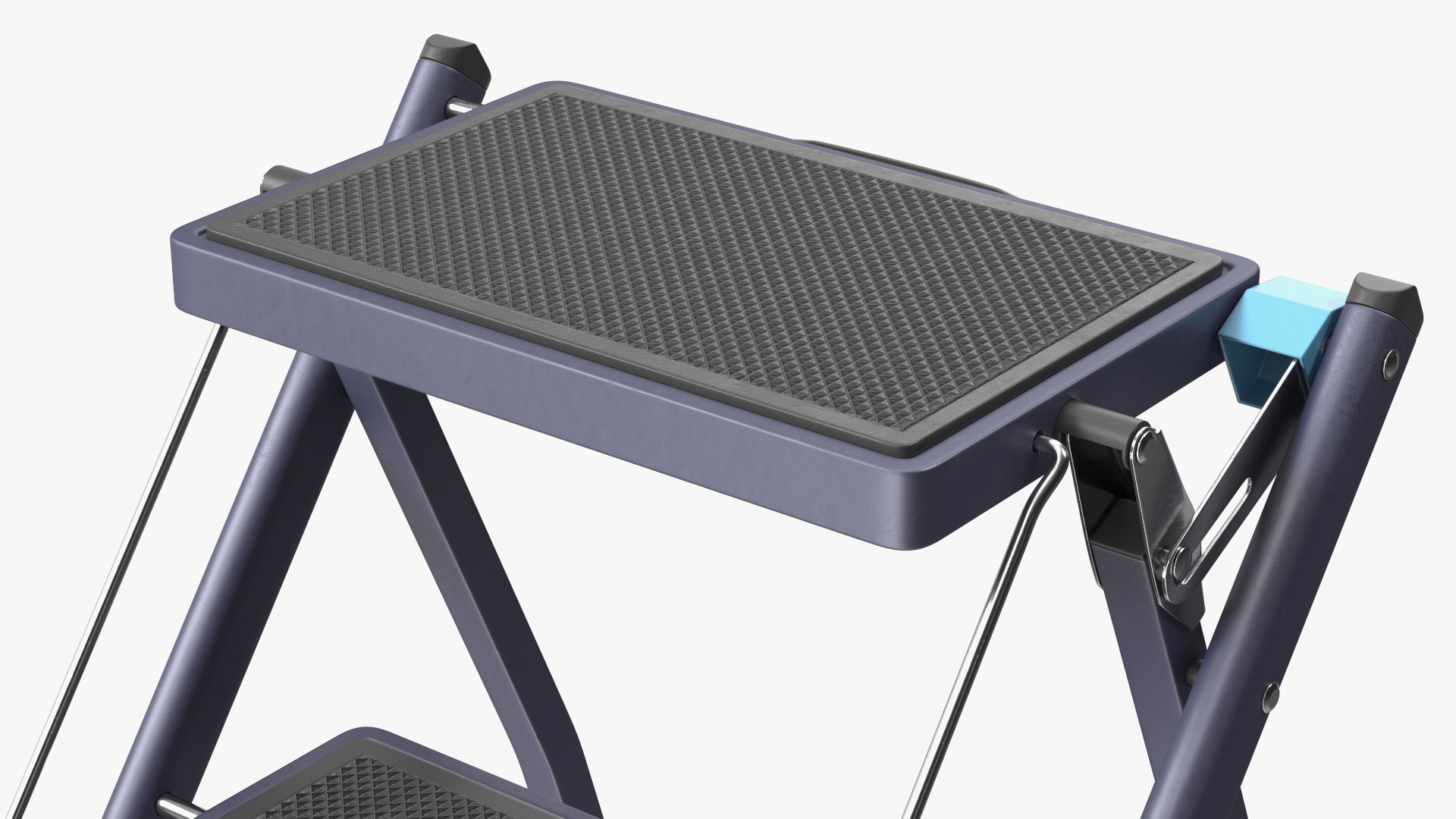 Blue Metallic Step Stool 3D model