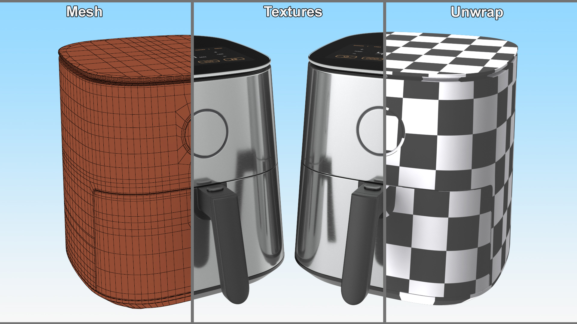 3D model Air Fryer Steel
