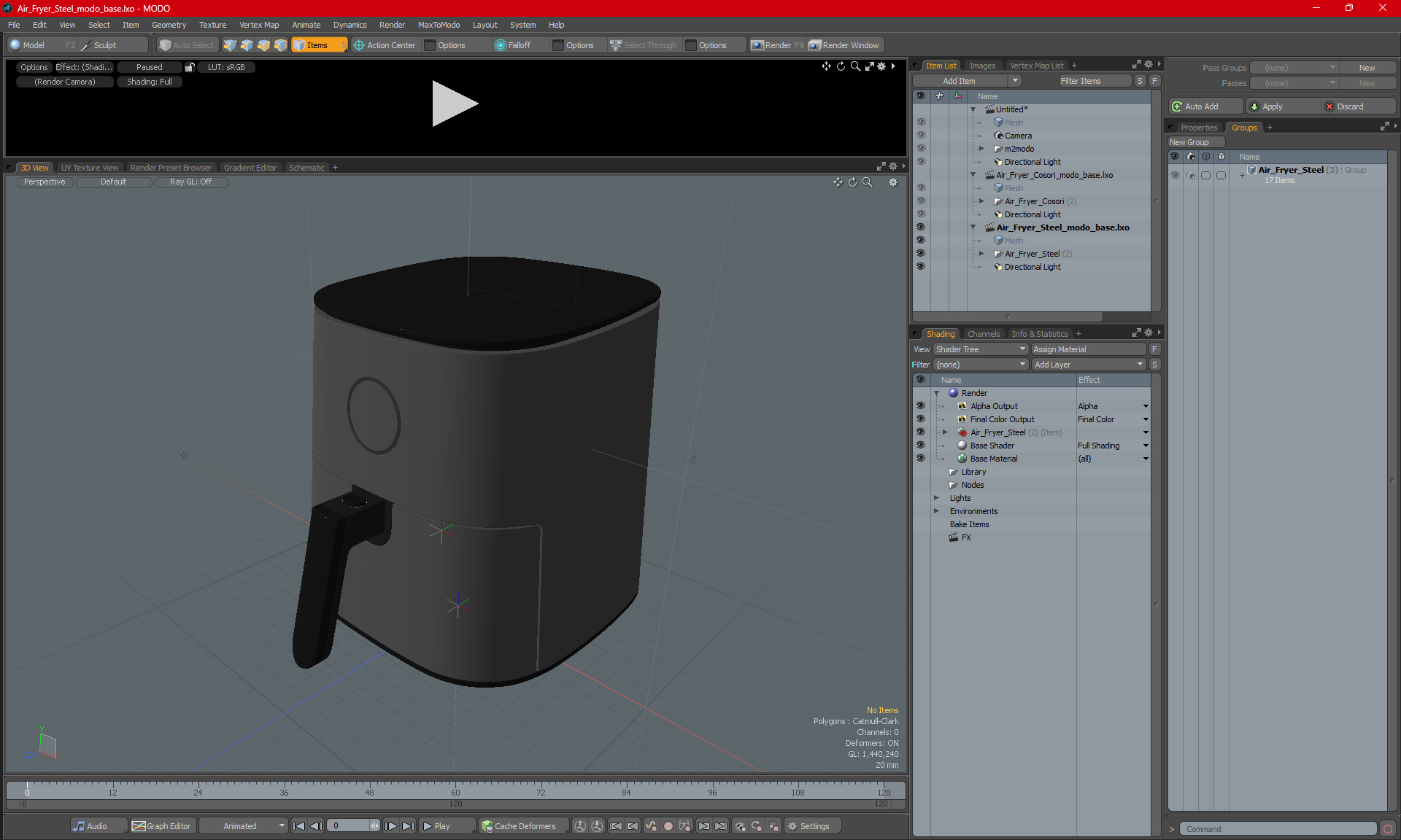 3D model Air Fryer Steel