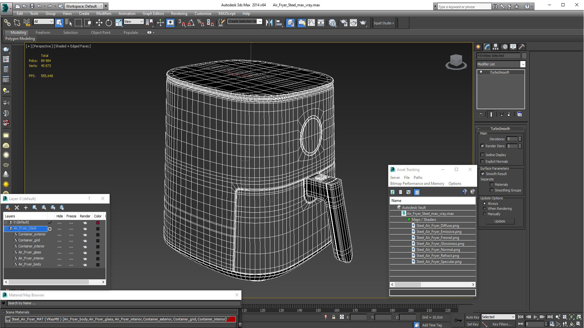 3D model Air Fryer Steel