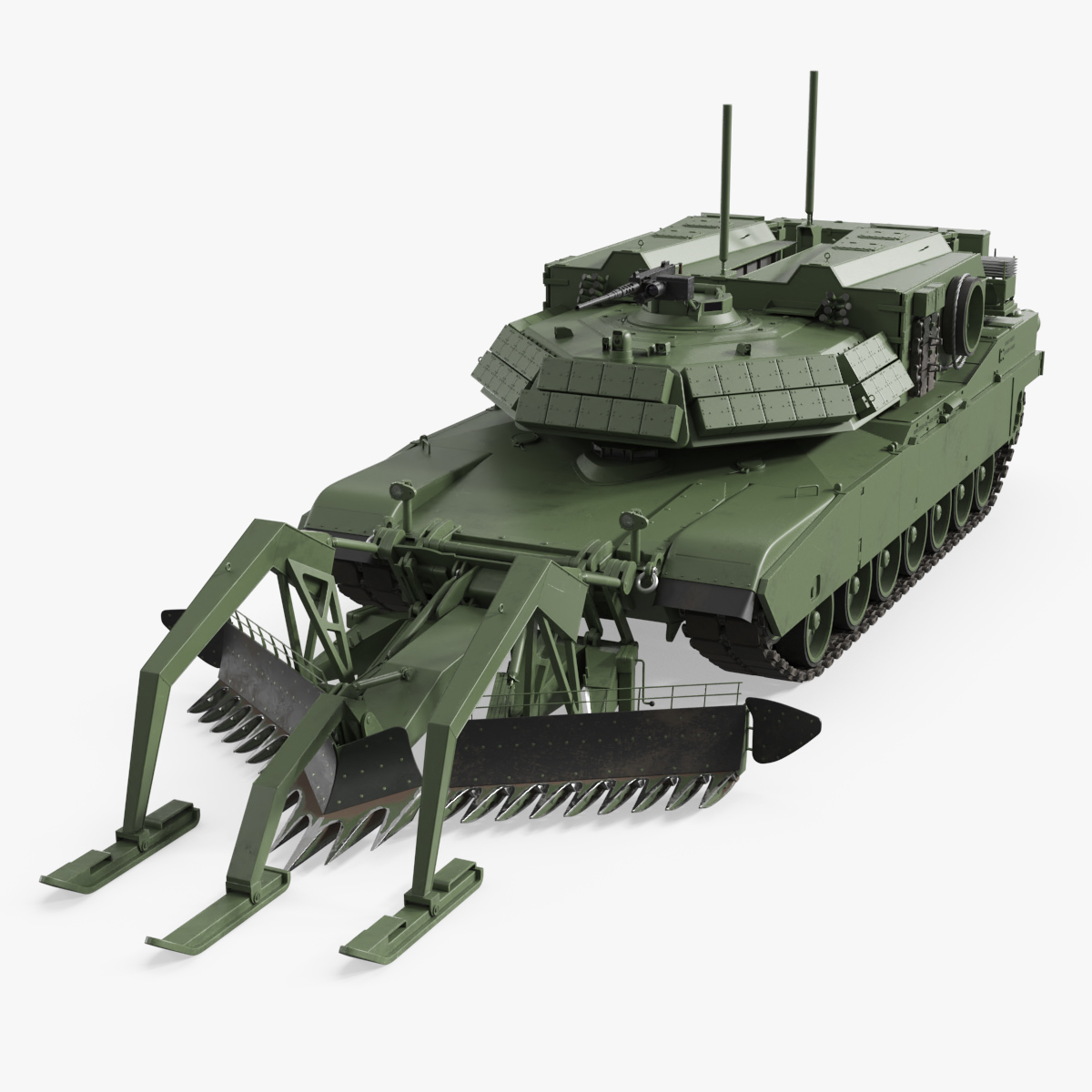 Assault Breacher with Mine Plow 3D model preview