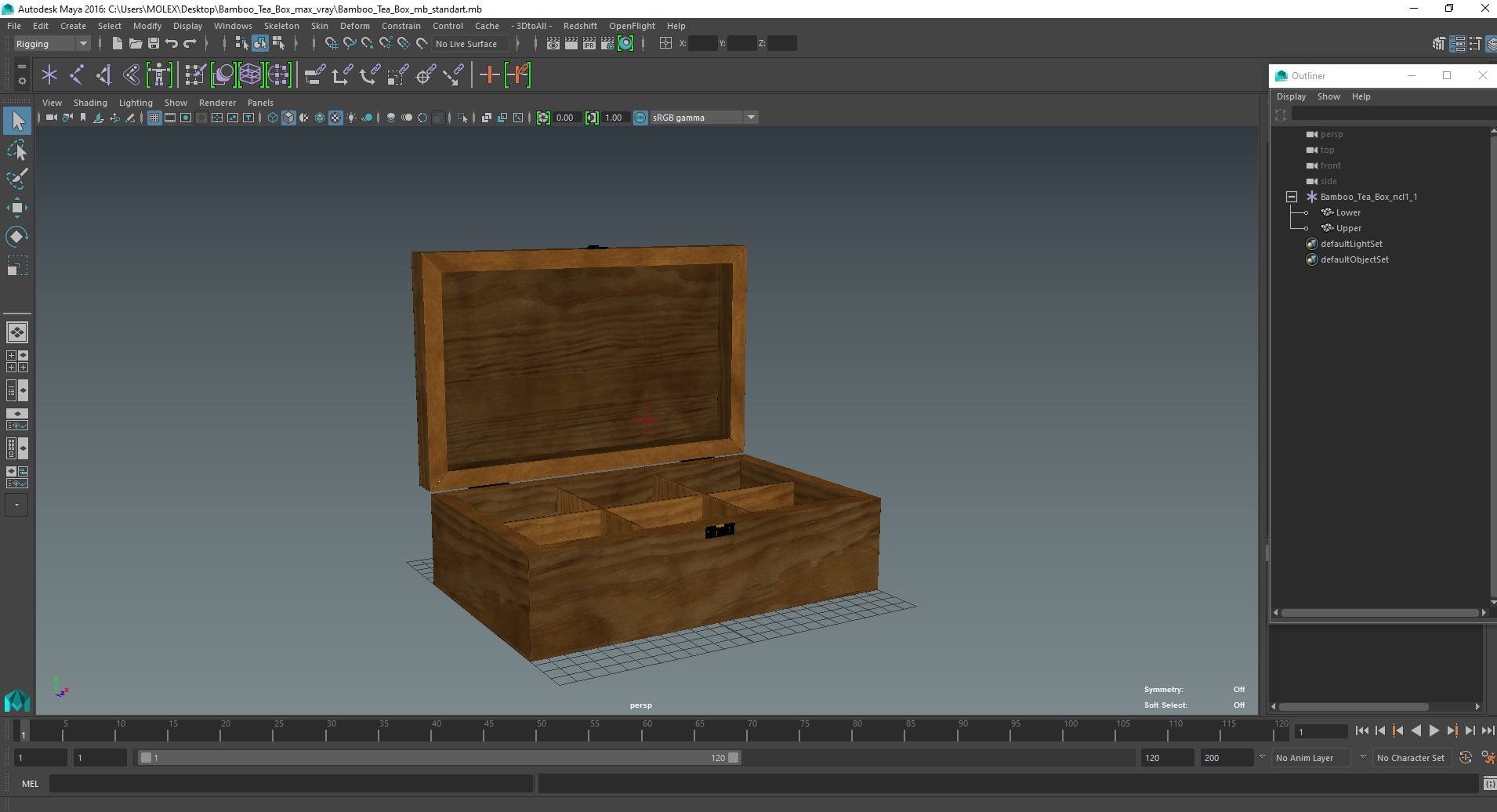 Bamboo Tea Box 3D model