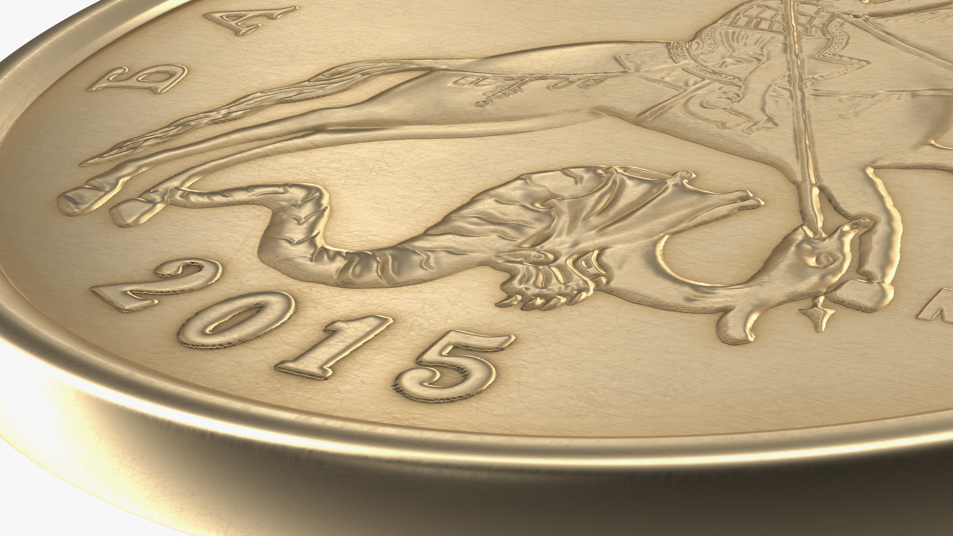 3D Russian 10 Kopek Coin